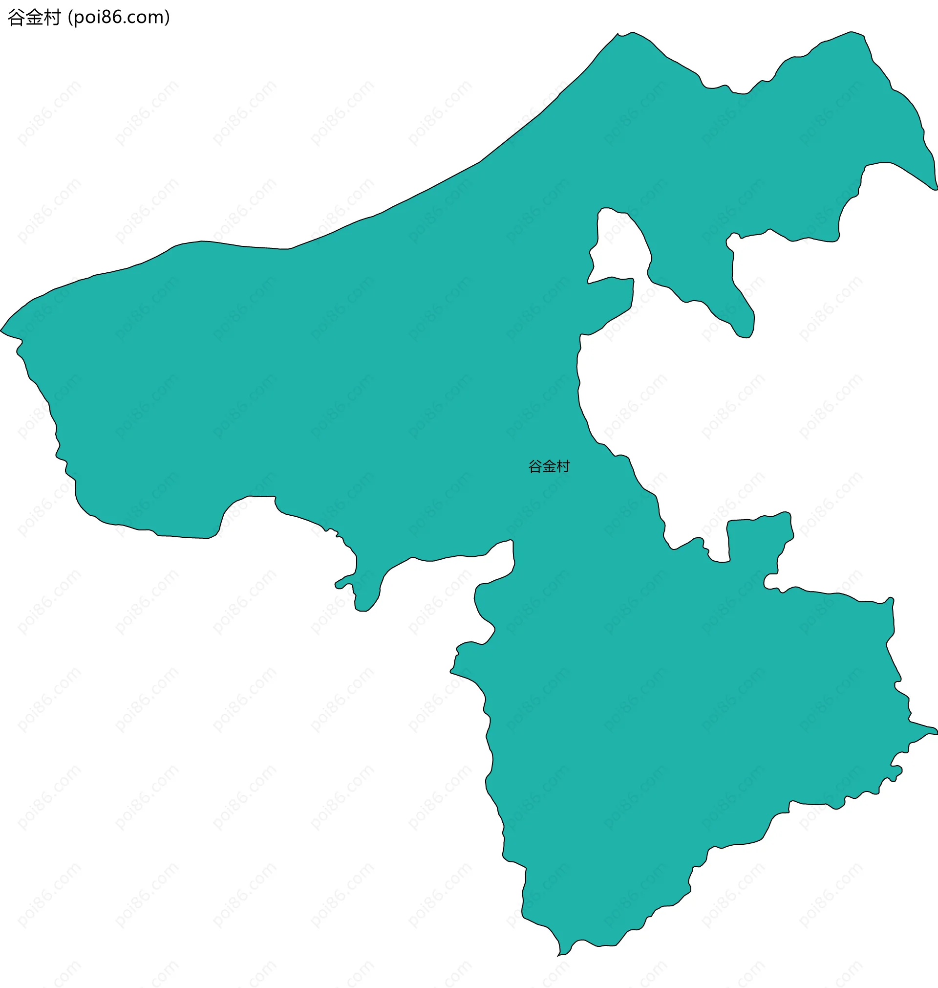 谷金村边界地图