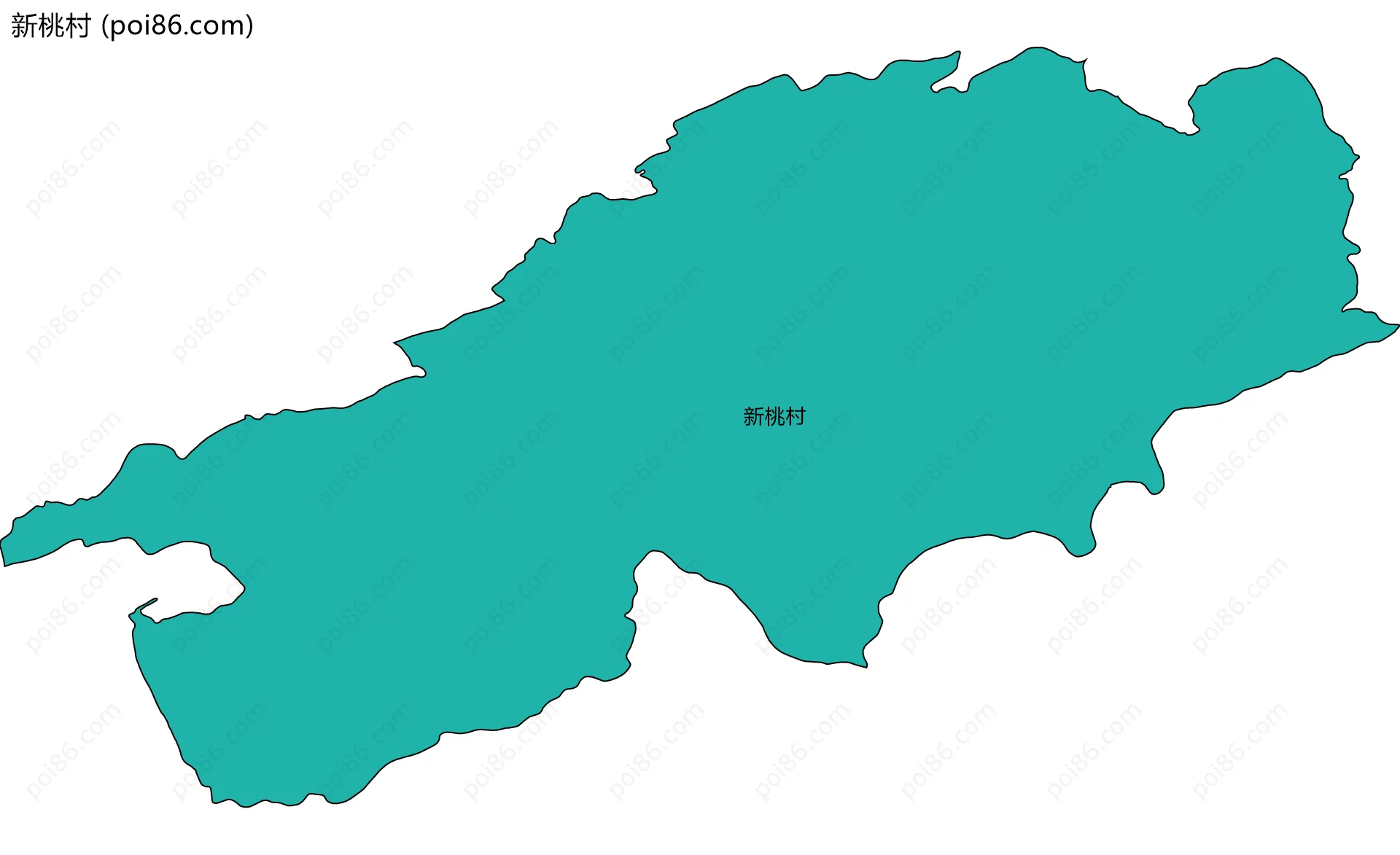 新桃村边界地图