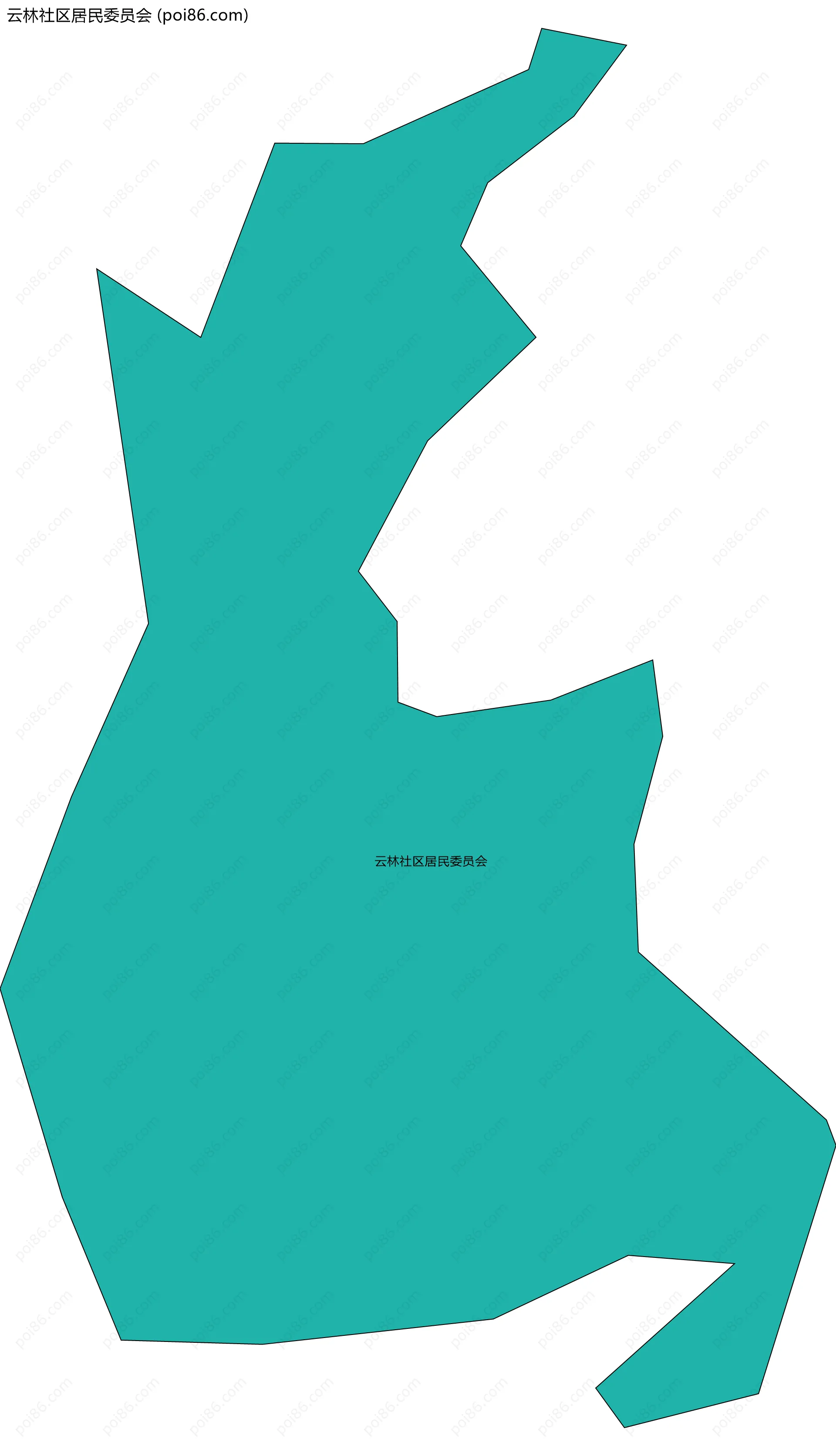 云林社区居民委员会边界地图