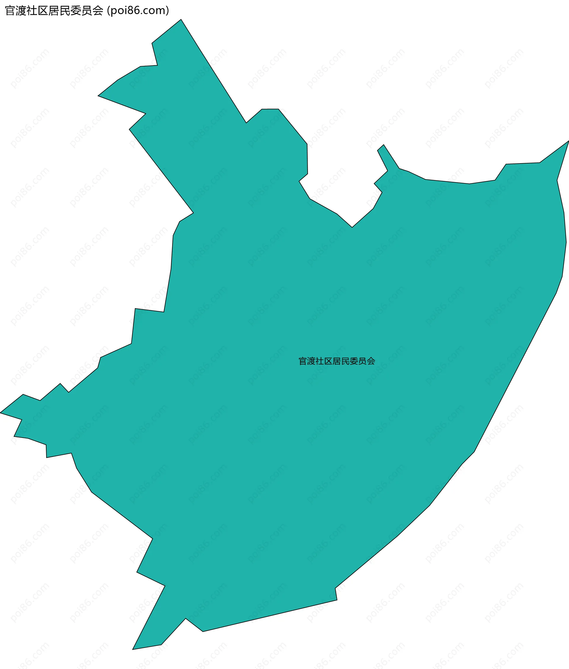 官渡社区居民委员会边界地图