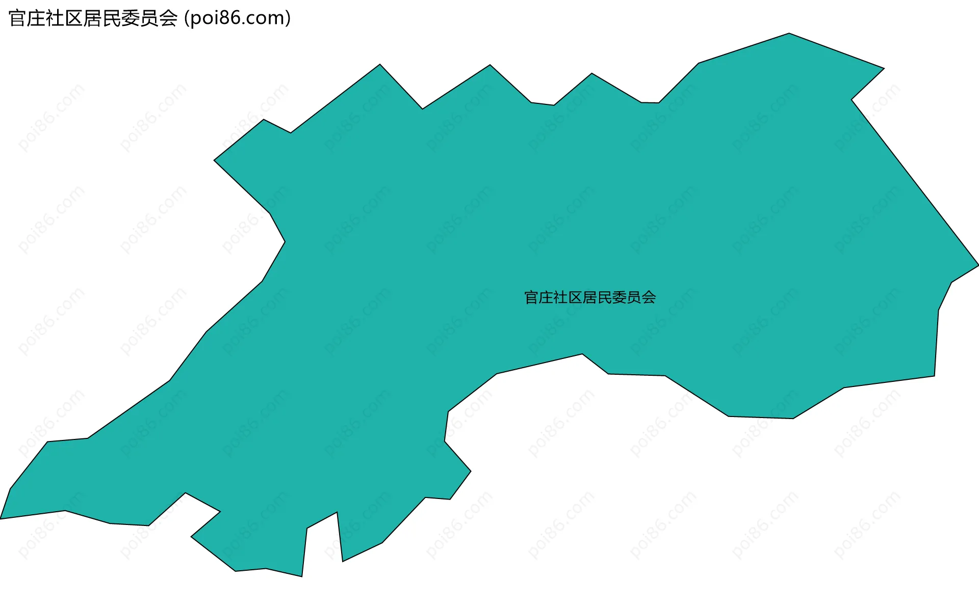 官庄社区居民委员会边界地图