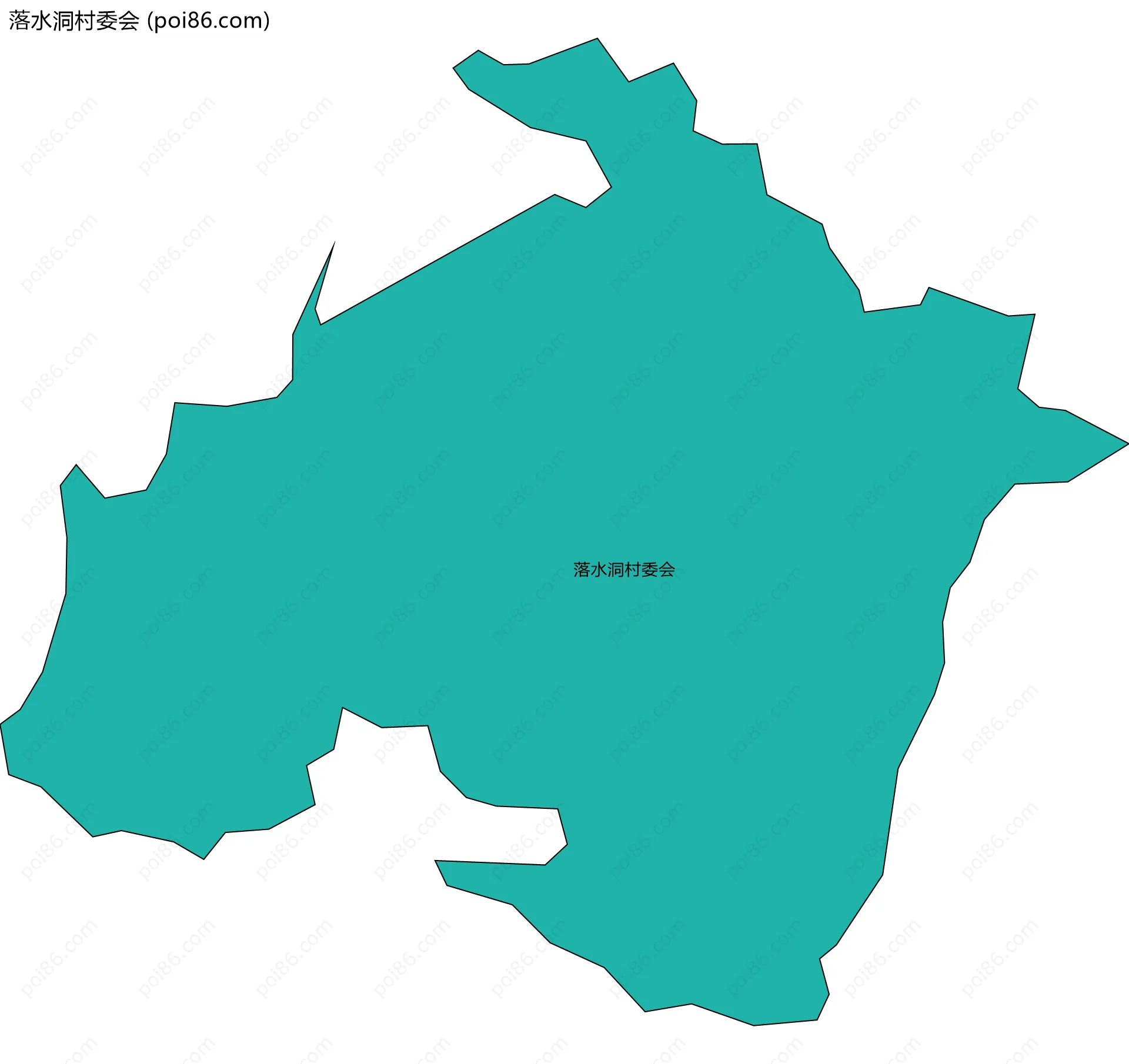 落水洞村委会边界地图