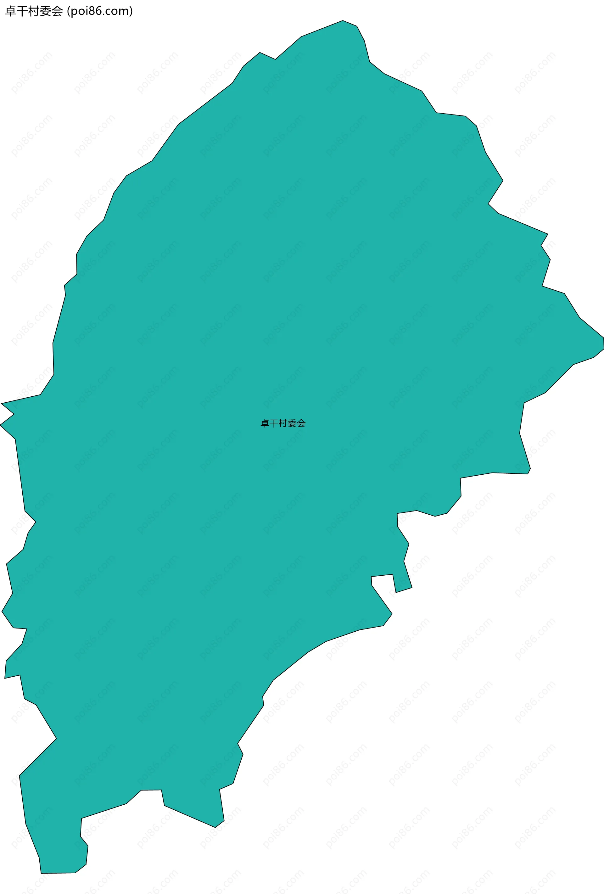 卓干村委会边界地图