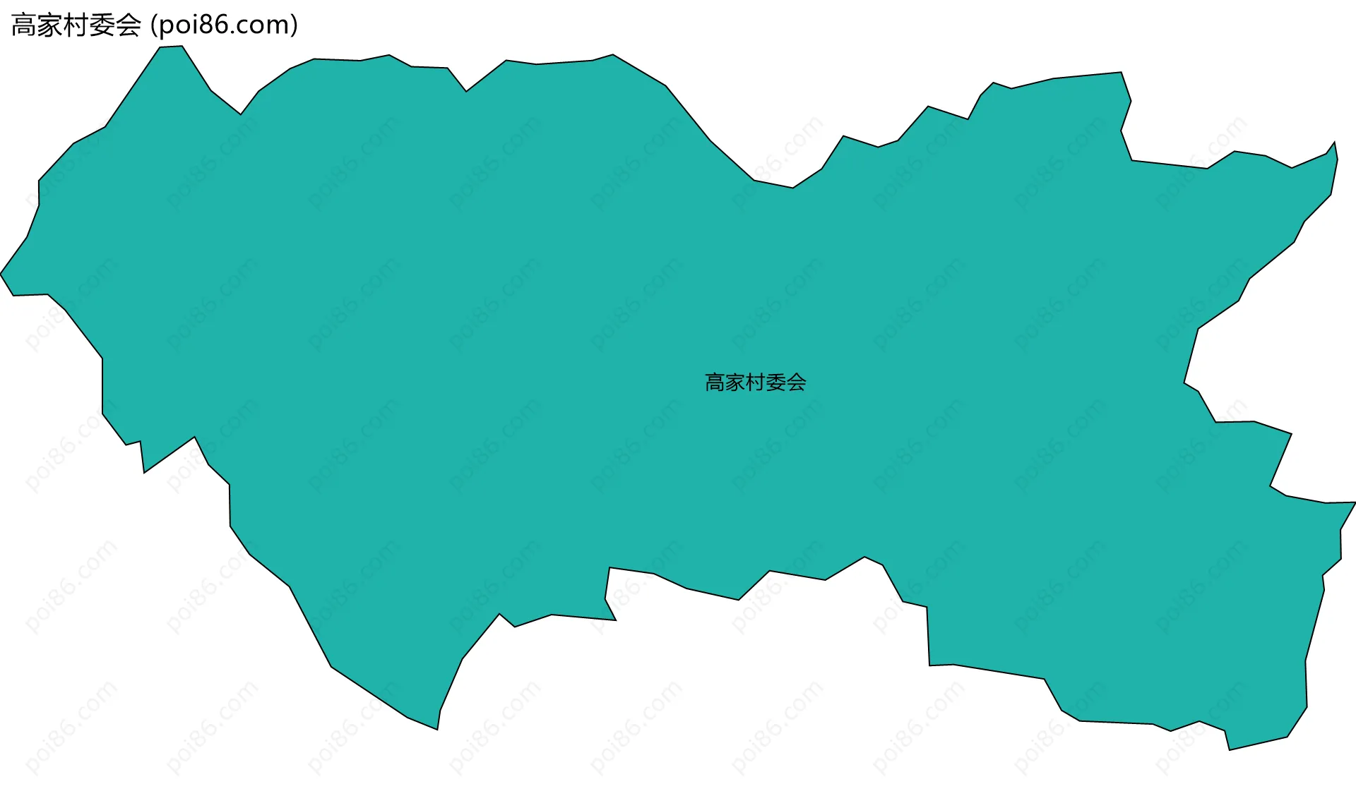 高家村委会边界地图