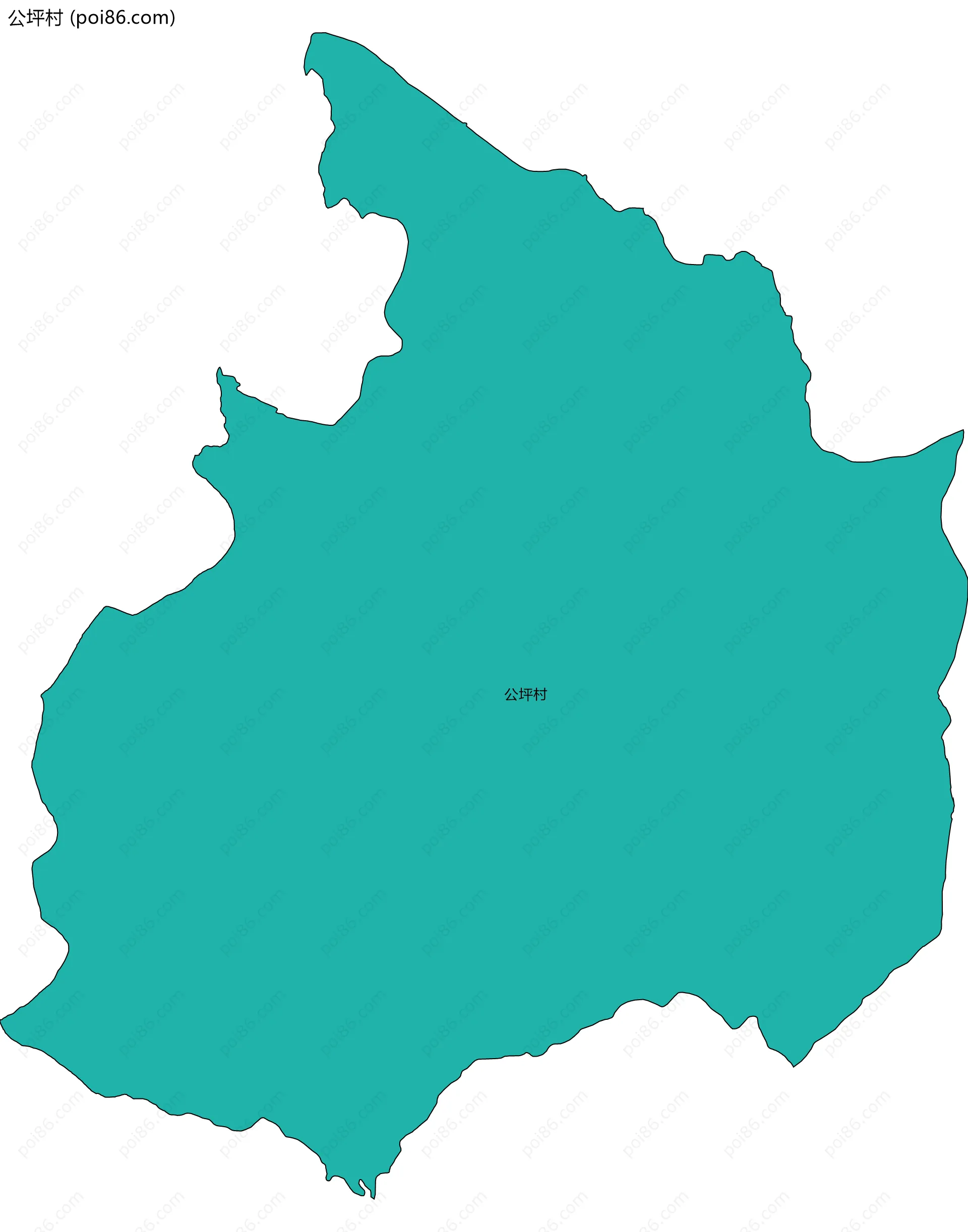 公坪村边界地图
