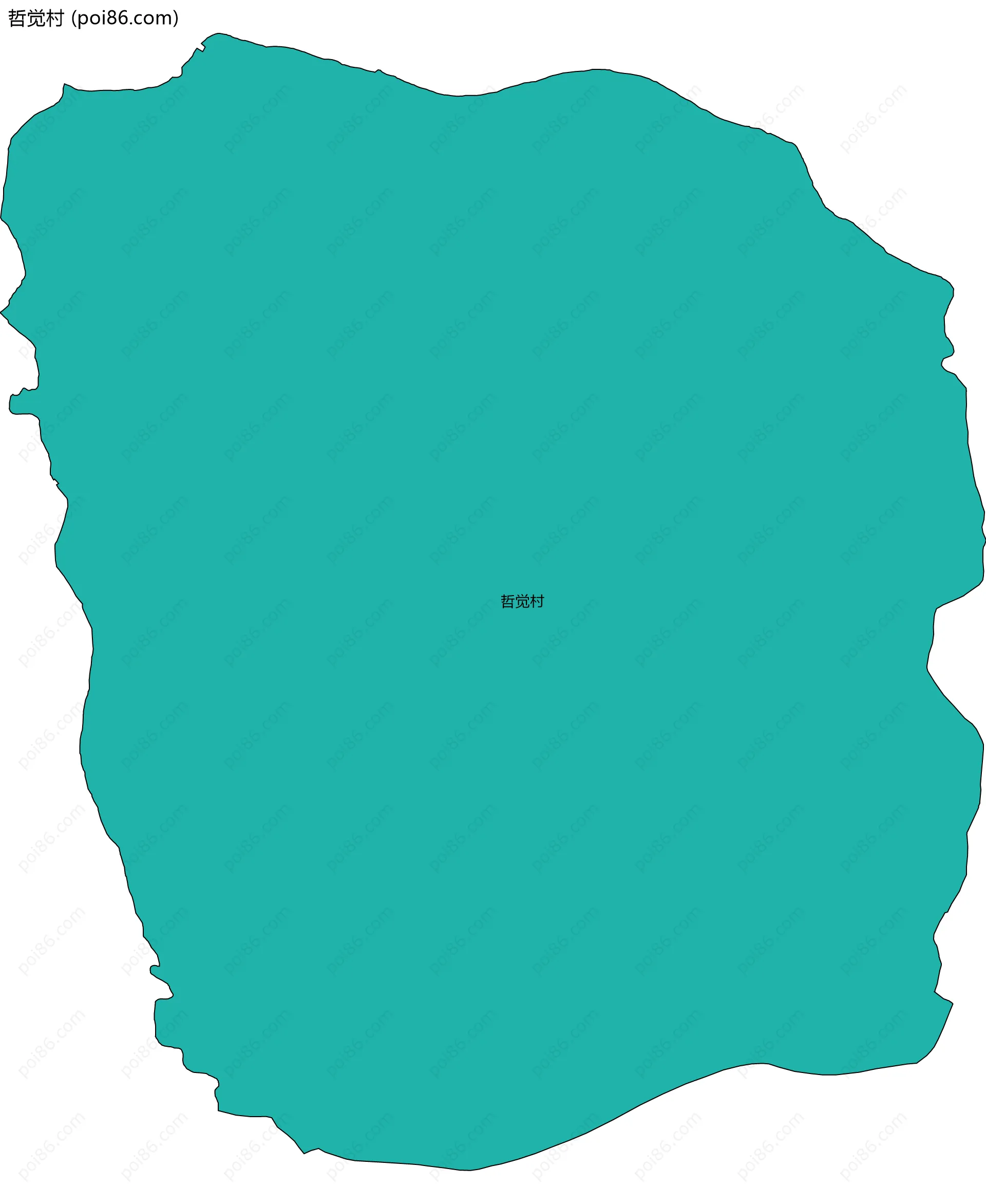 哲觉村边界地图