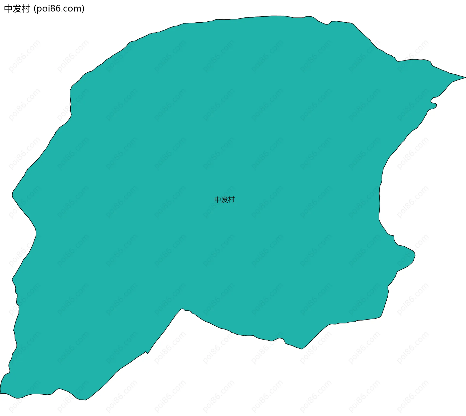 中发村边界地图