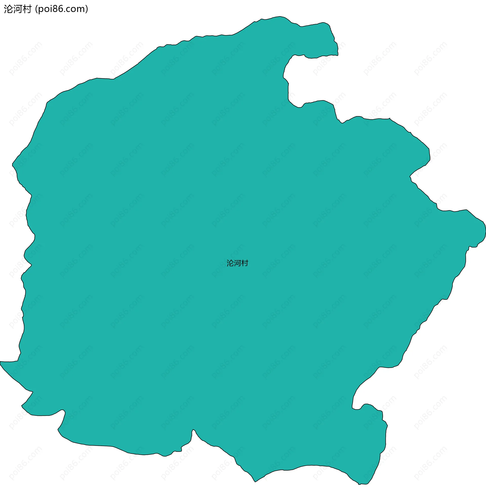 沦河村边界地图