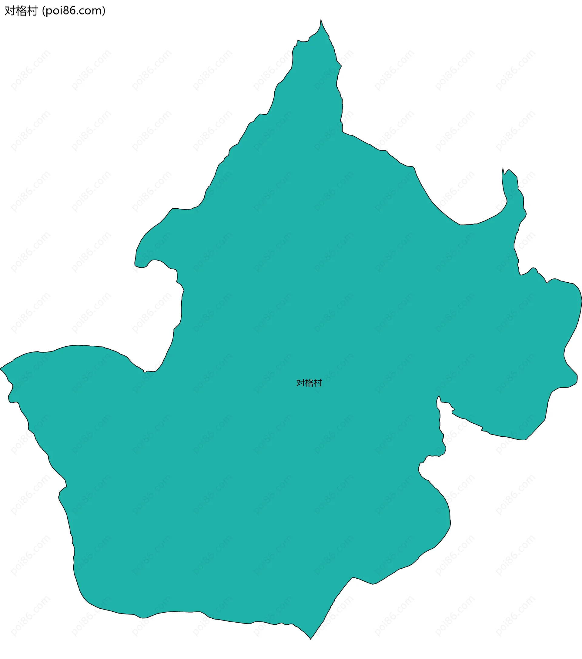 对格村边界地图