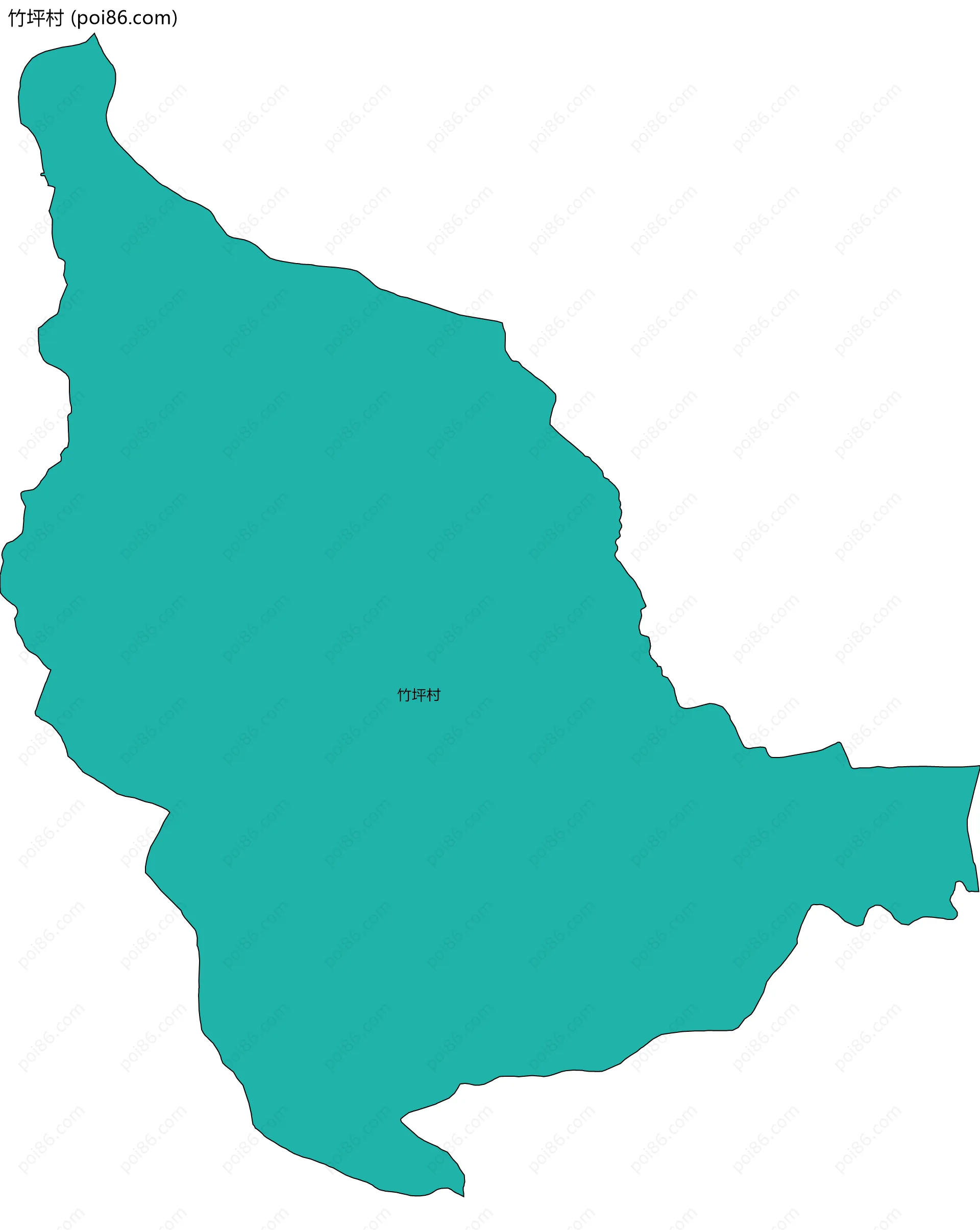竹坪村边界地图
