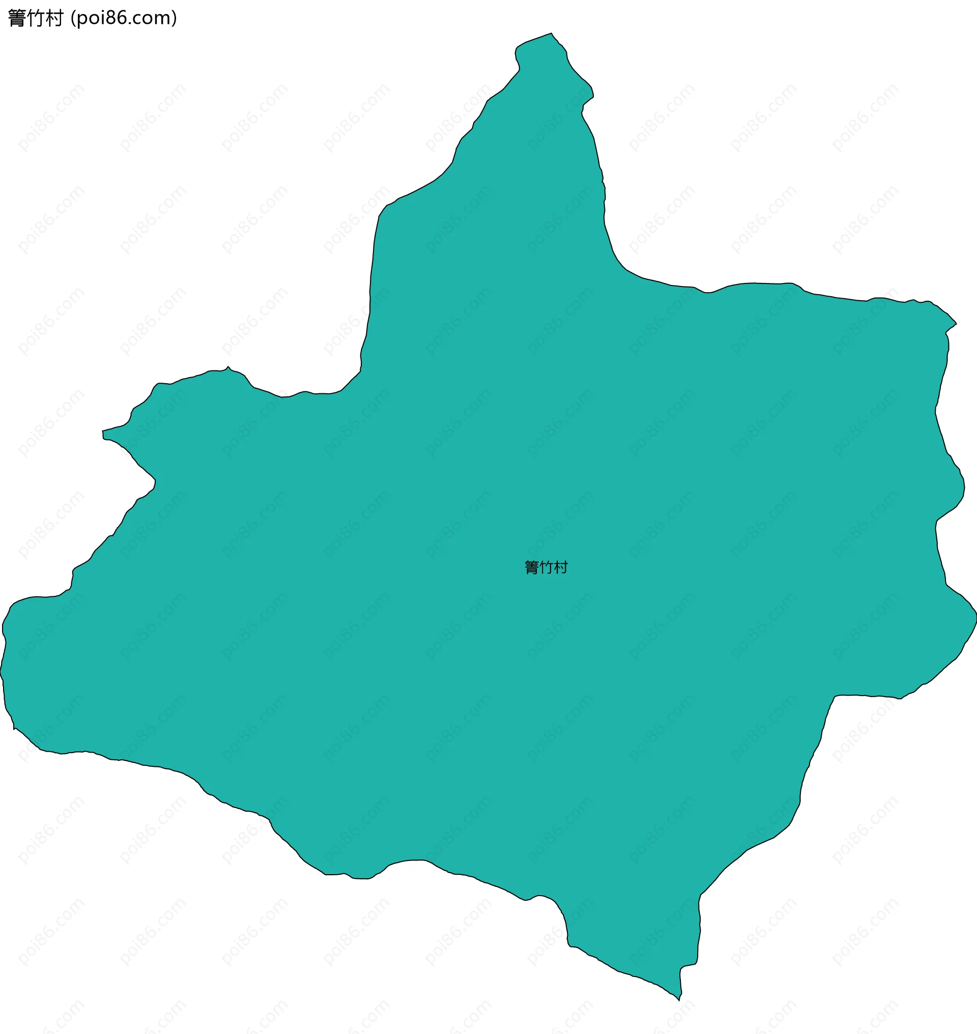 箐竹村边界地图