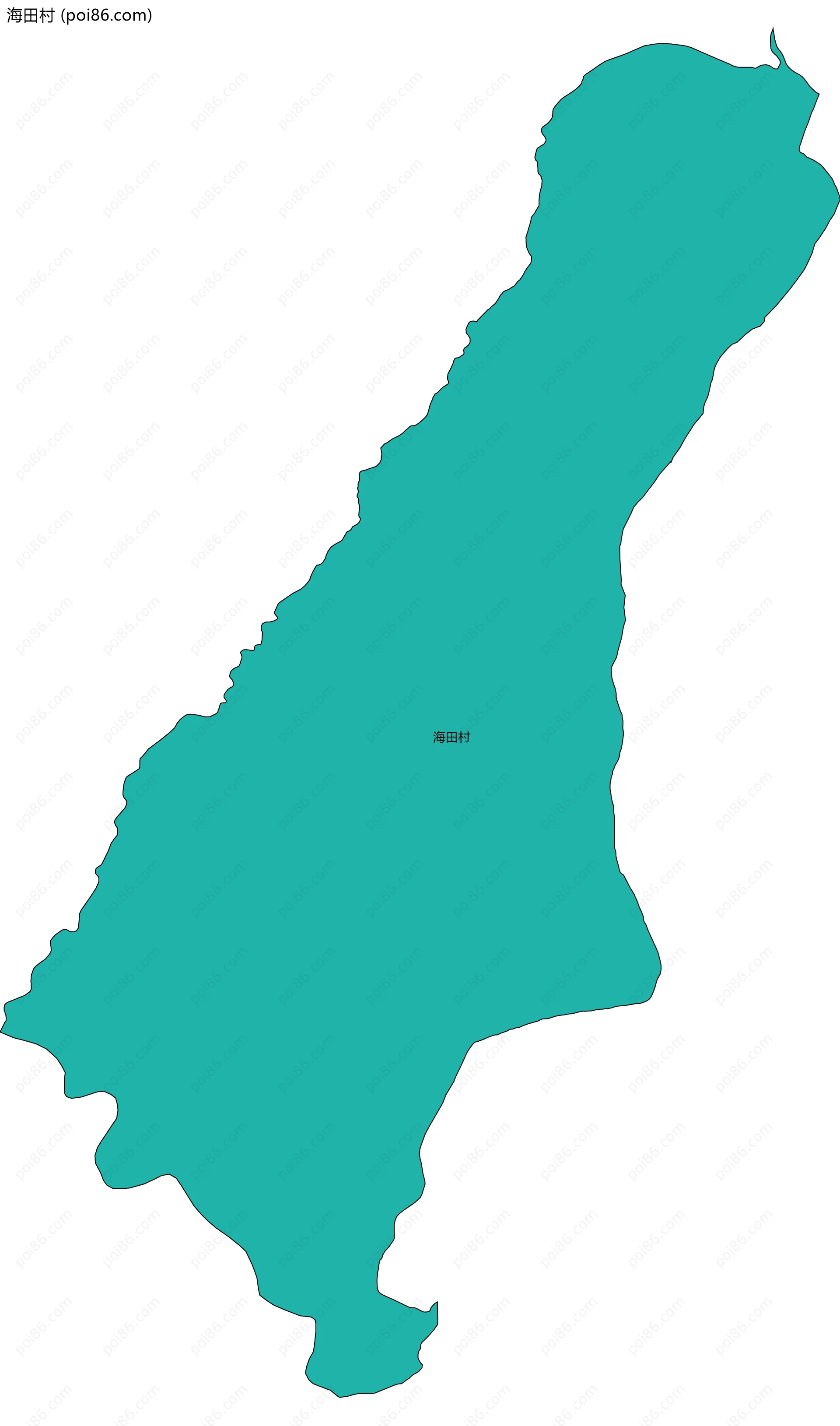 海田村边界地图