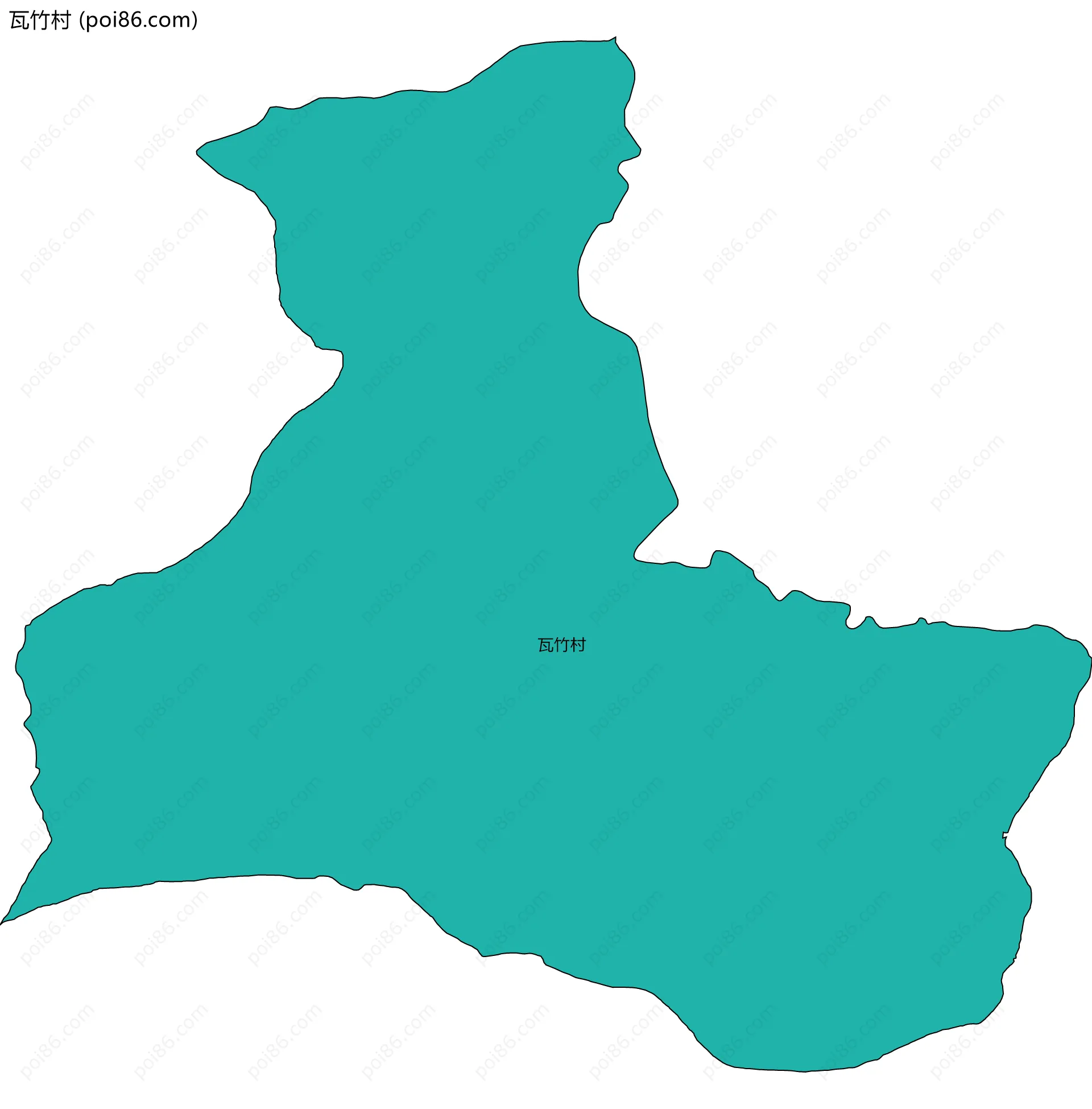 瓦竹村边界地图