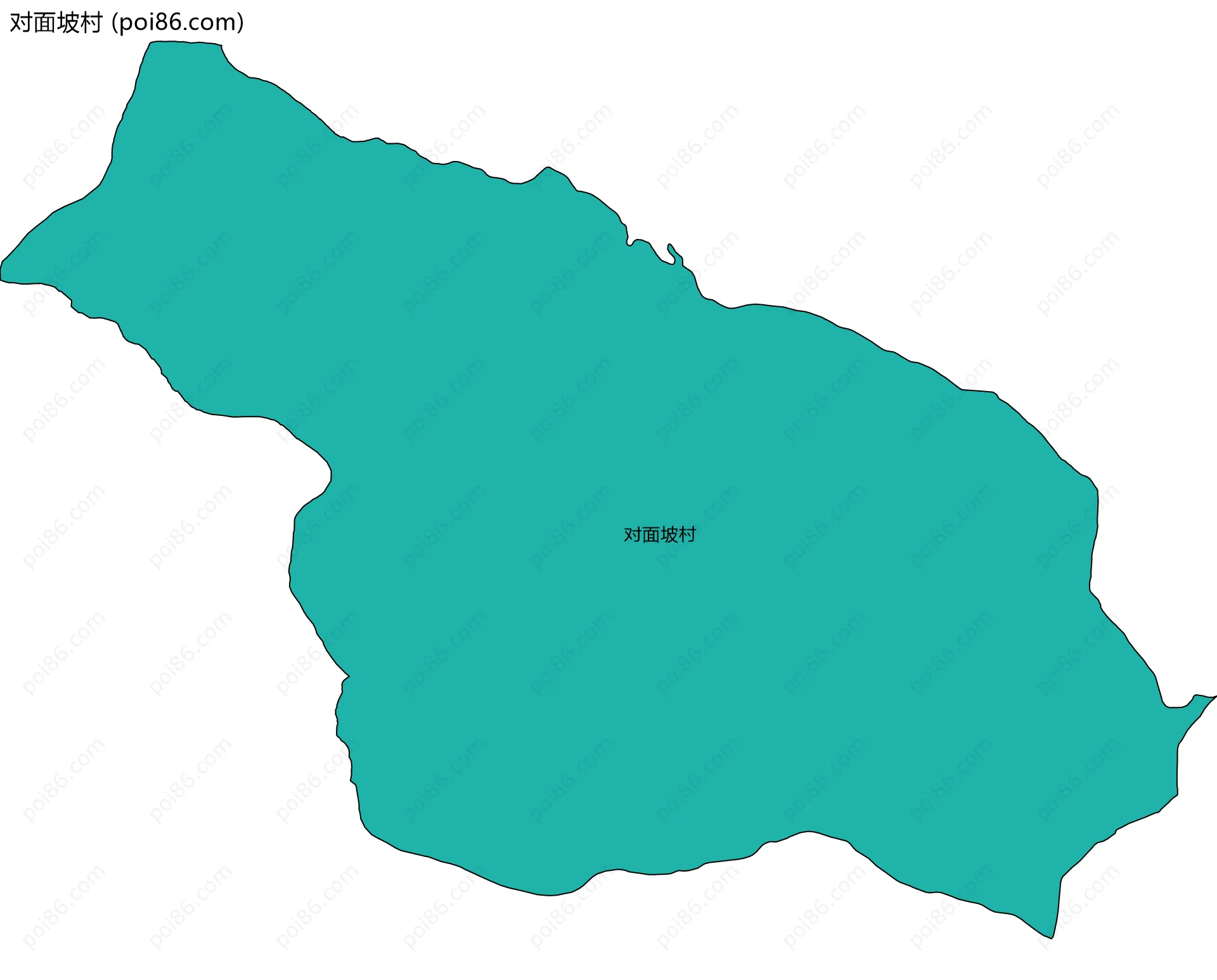 对面坡村边界地图