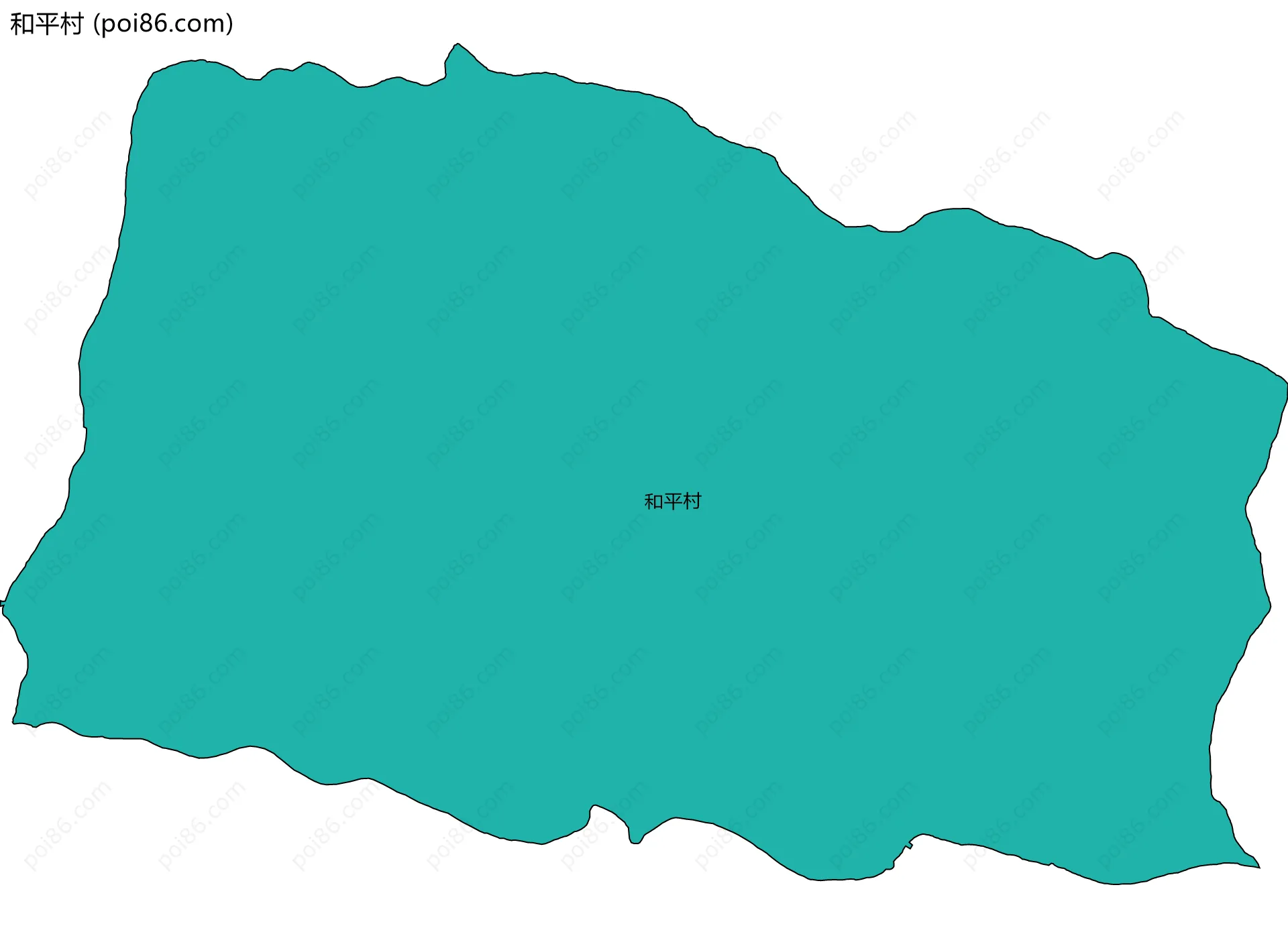和平村边界地图