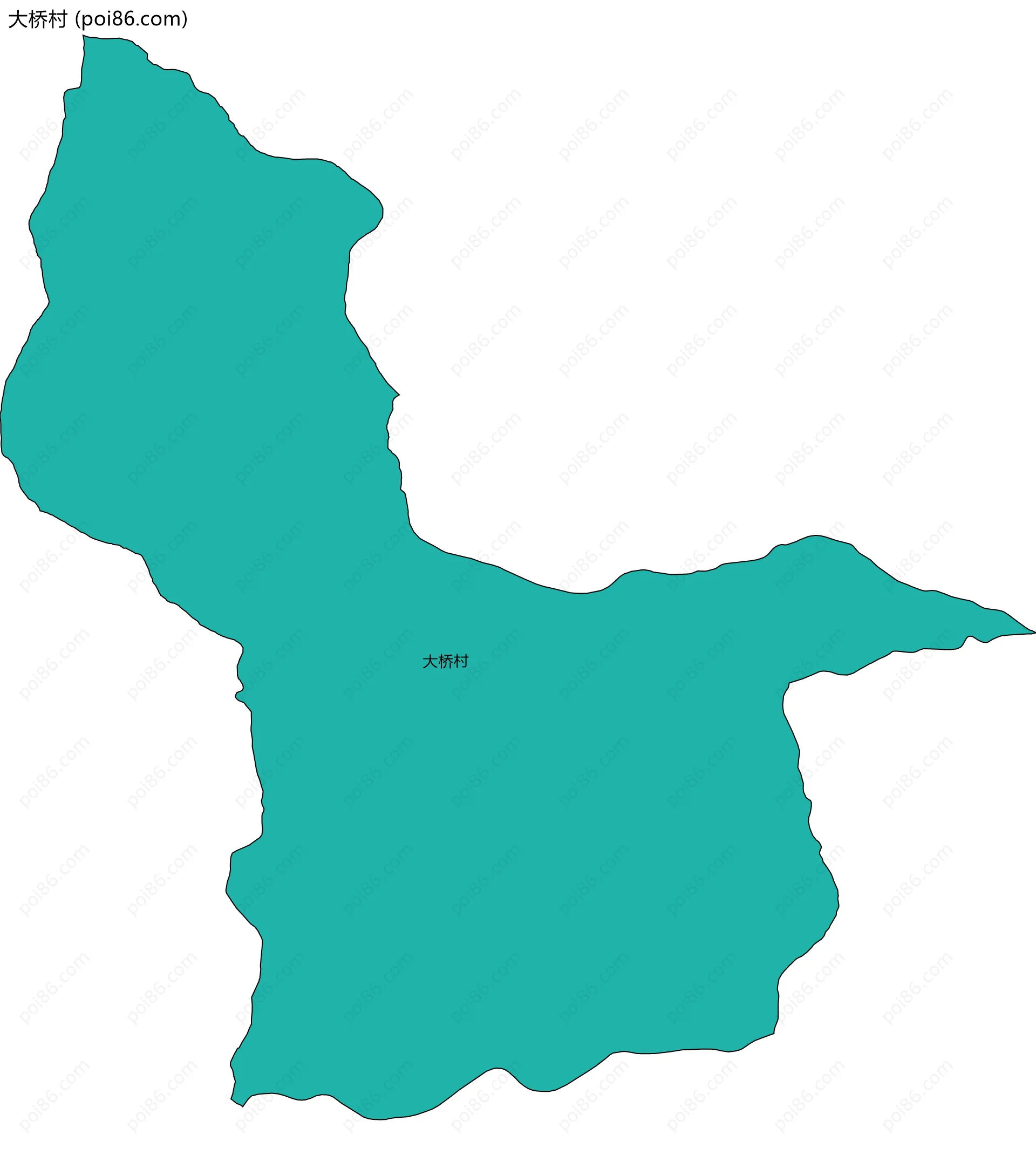 大桥村边界地图