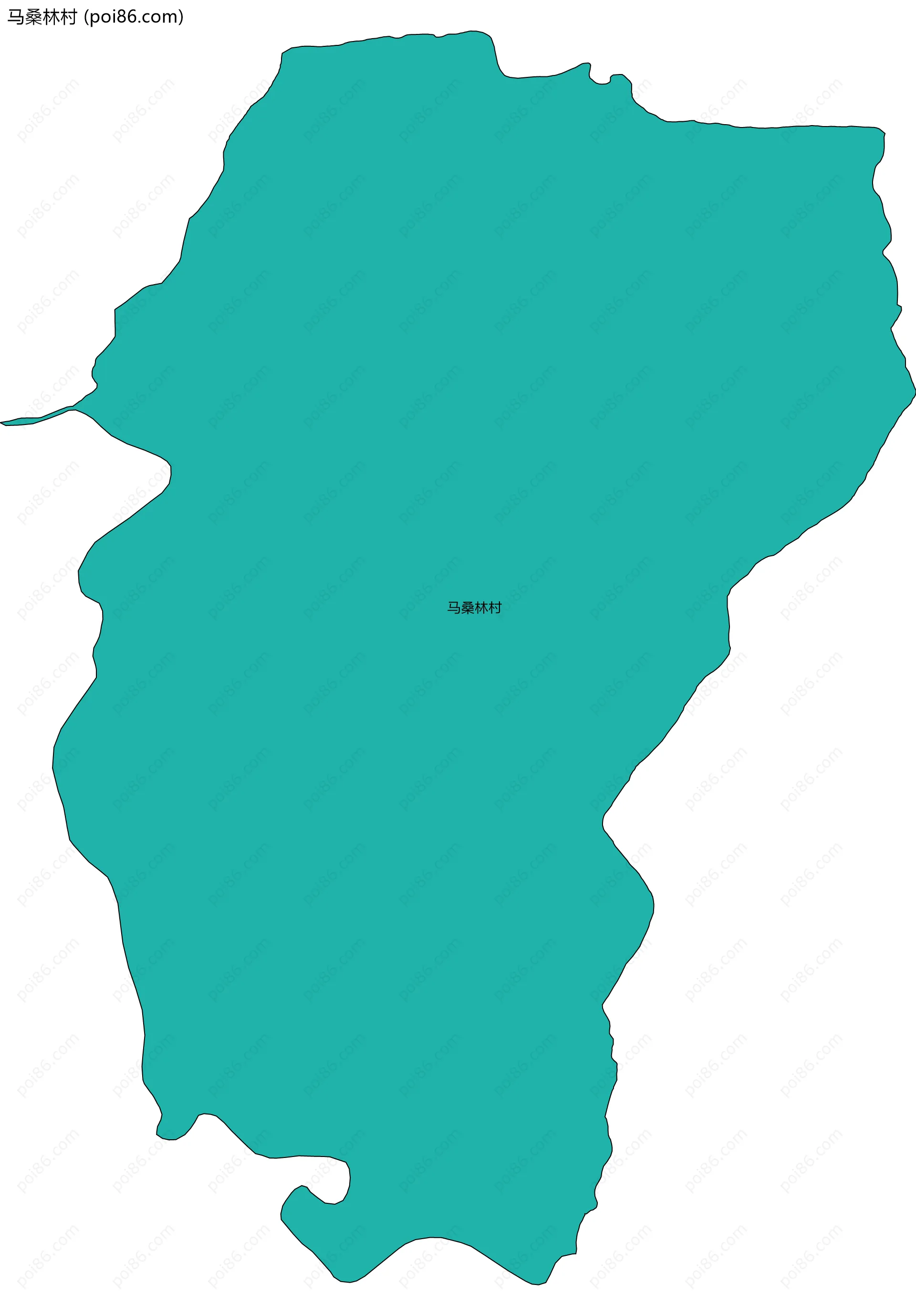 马桑林村边界地图