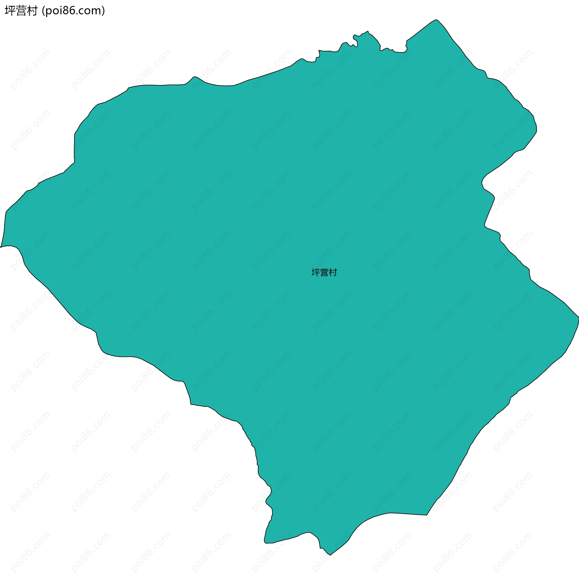 坪营村边界地图