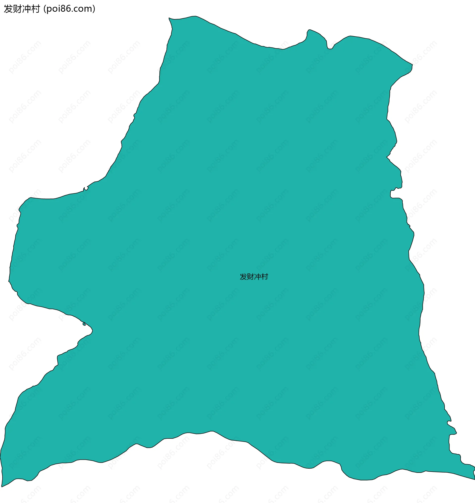 发财冲村边界地图