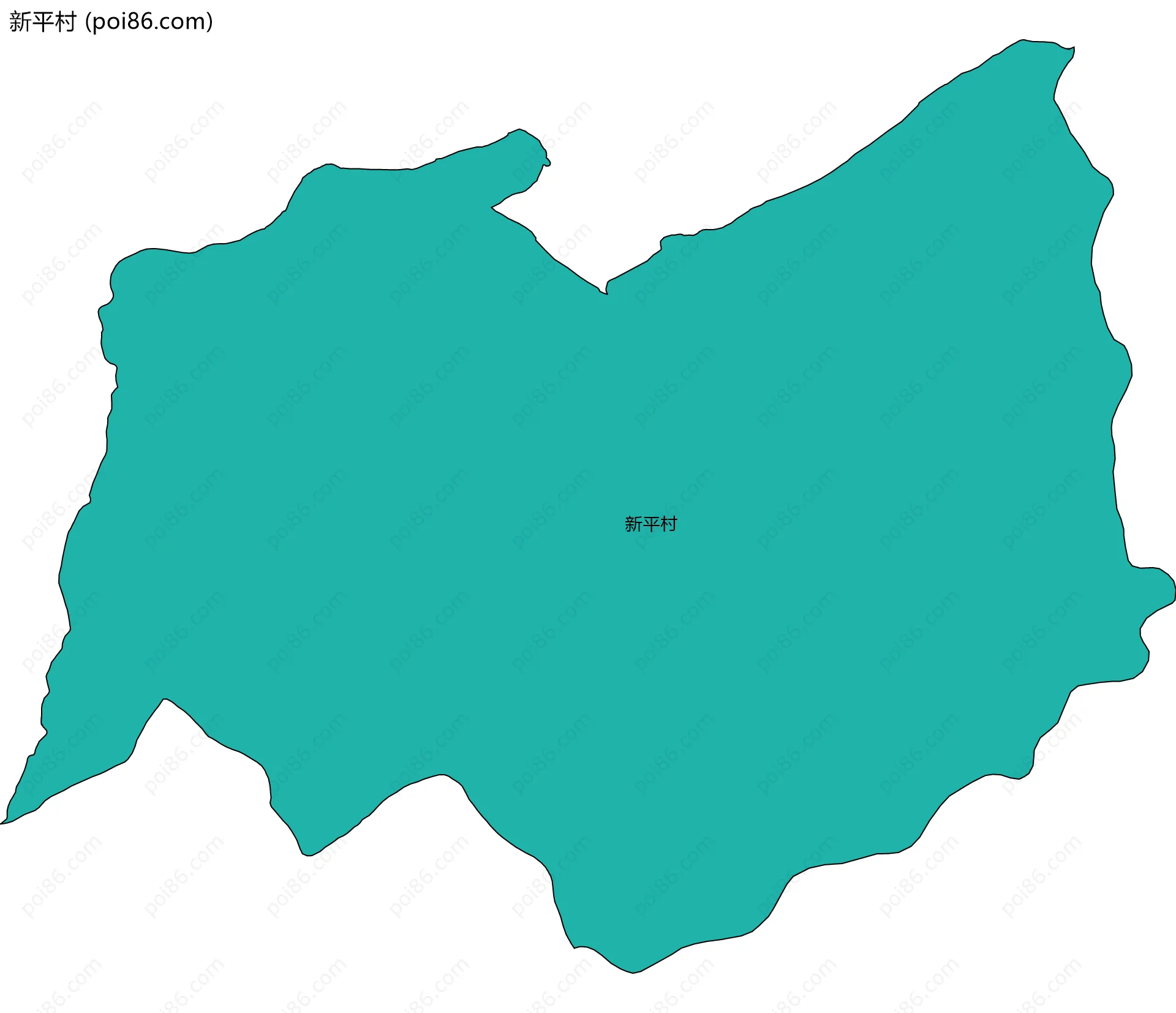 新平村边界地图