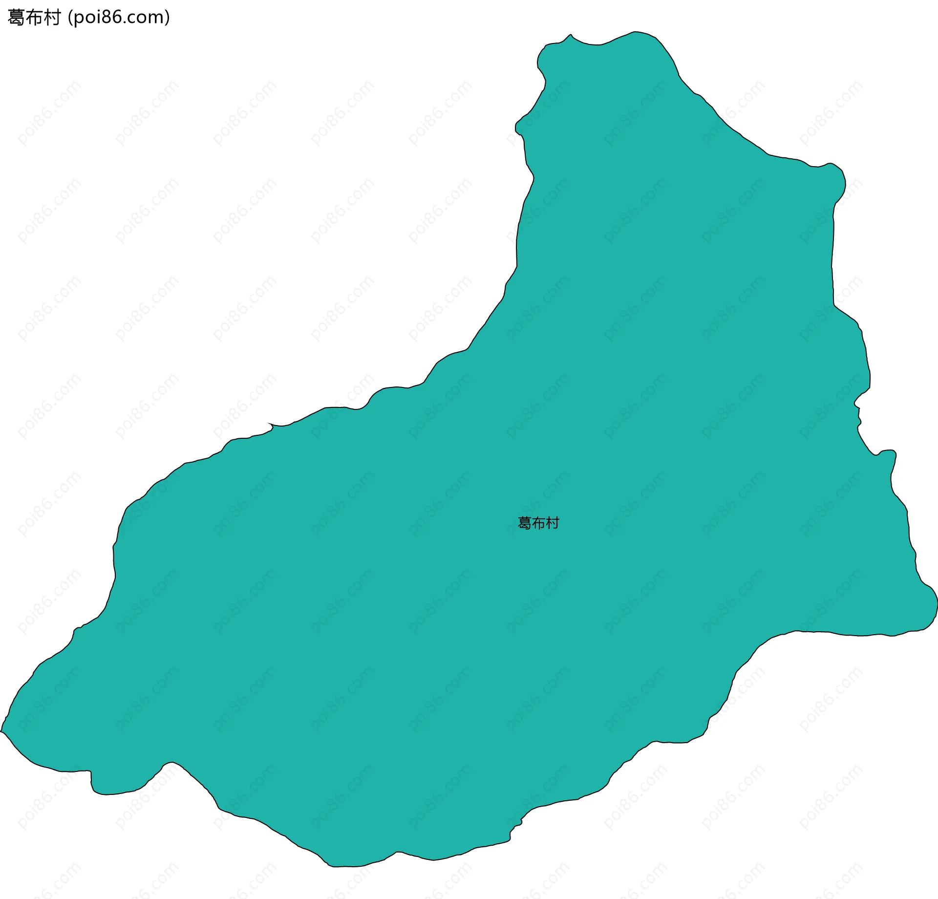 葛布村边界地图