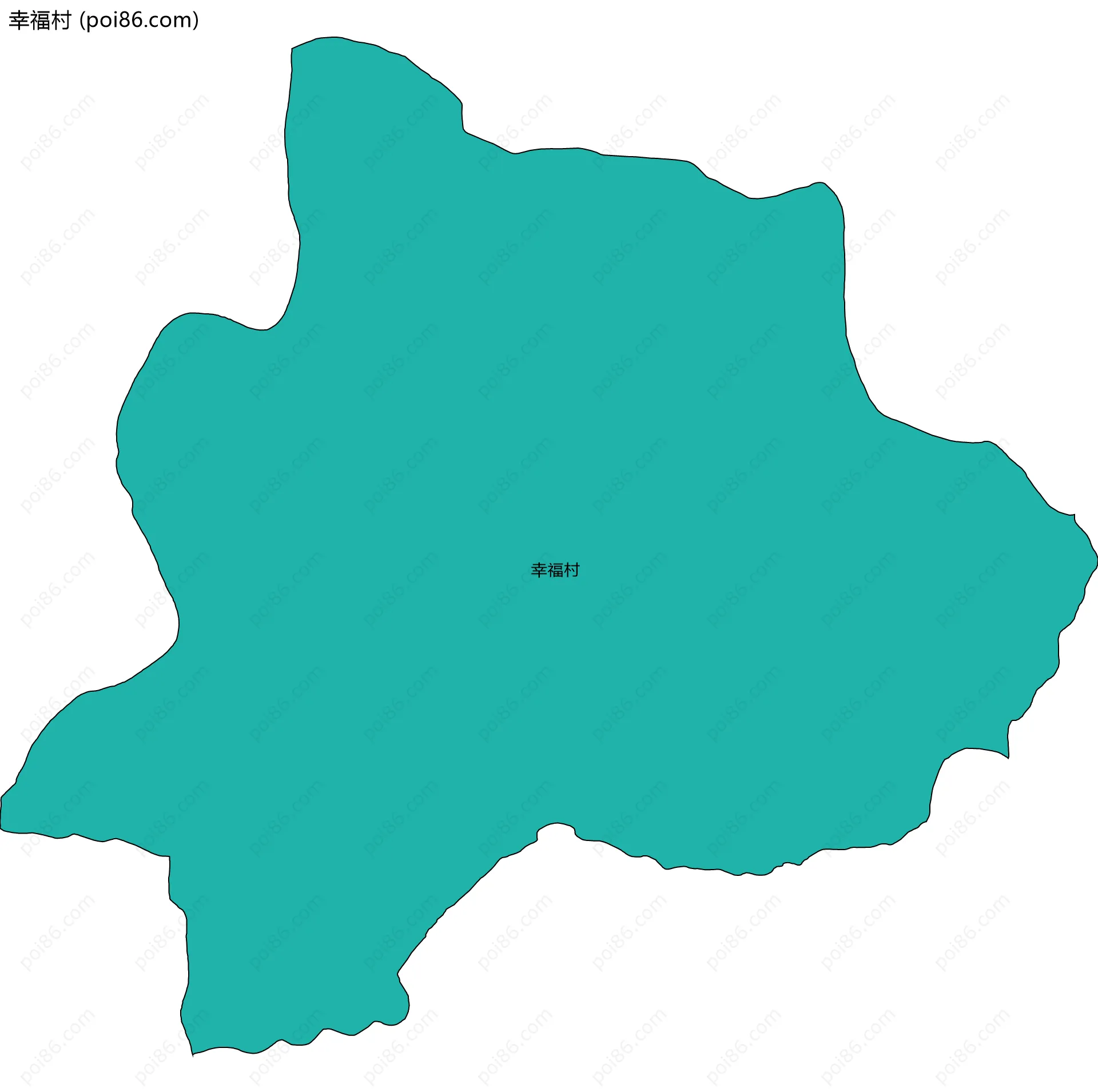 幸福村边界地图