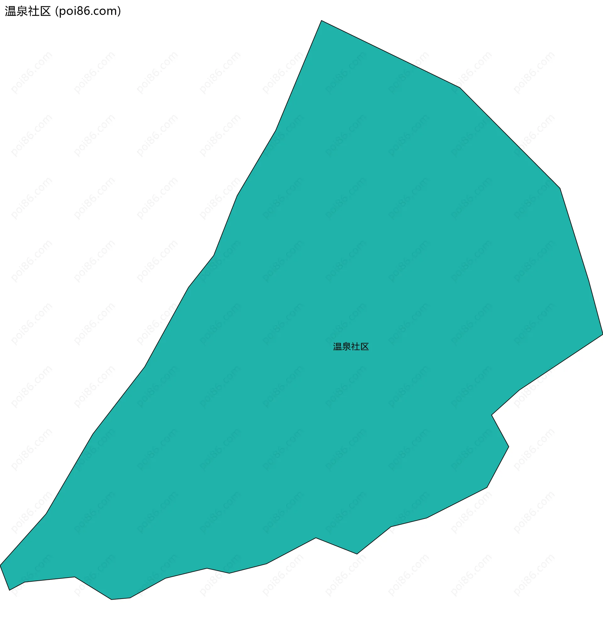 温泉社区边界地图