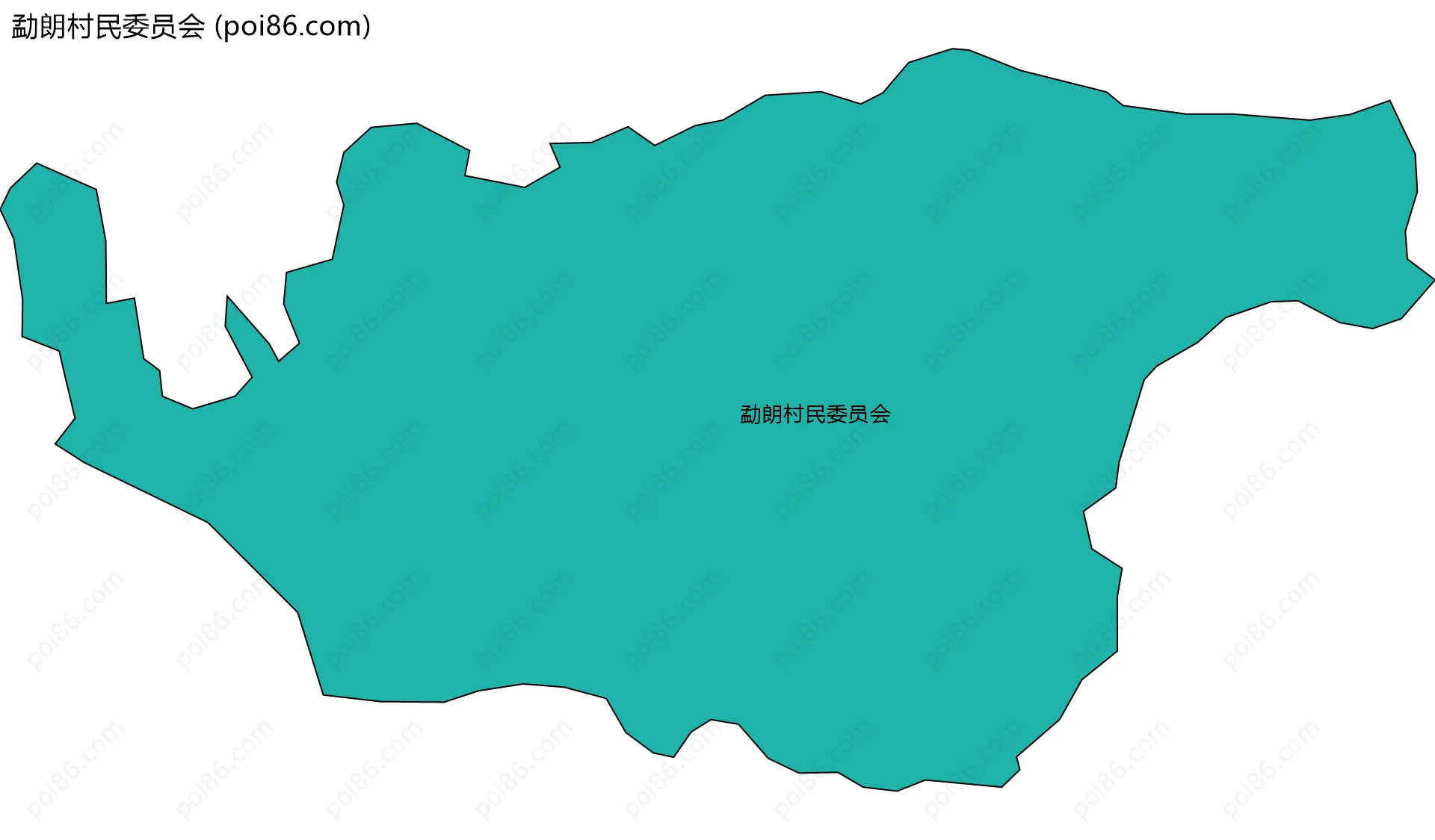 勐朗村民委员会边界地图