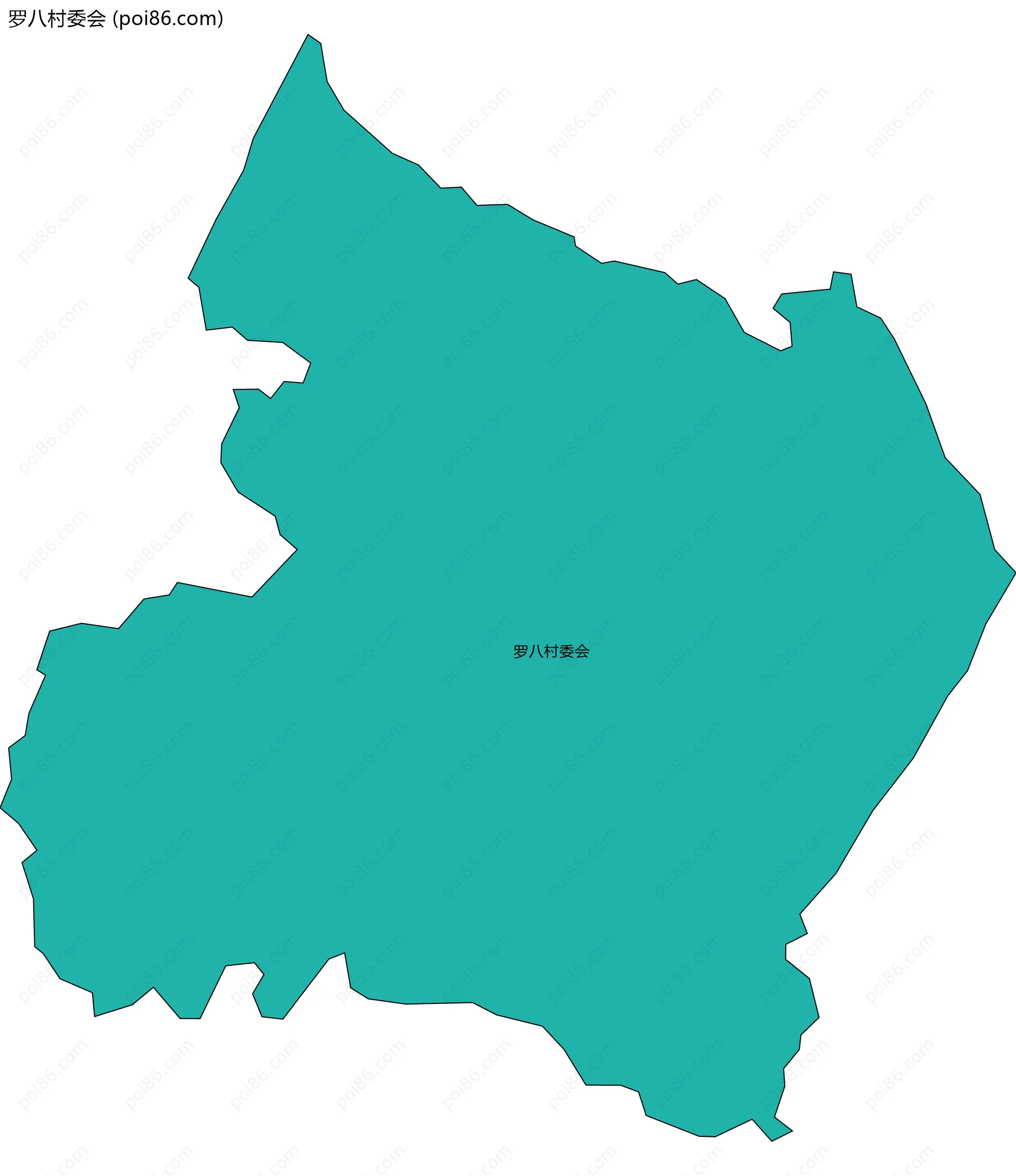罗八村委会边界地图