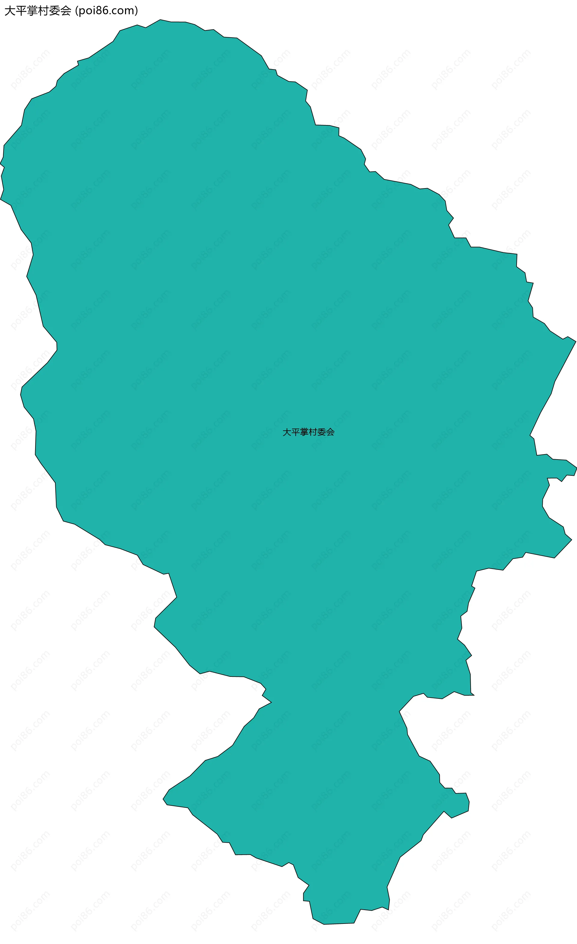 大平掌村委会边界地图