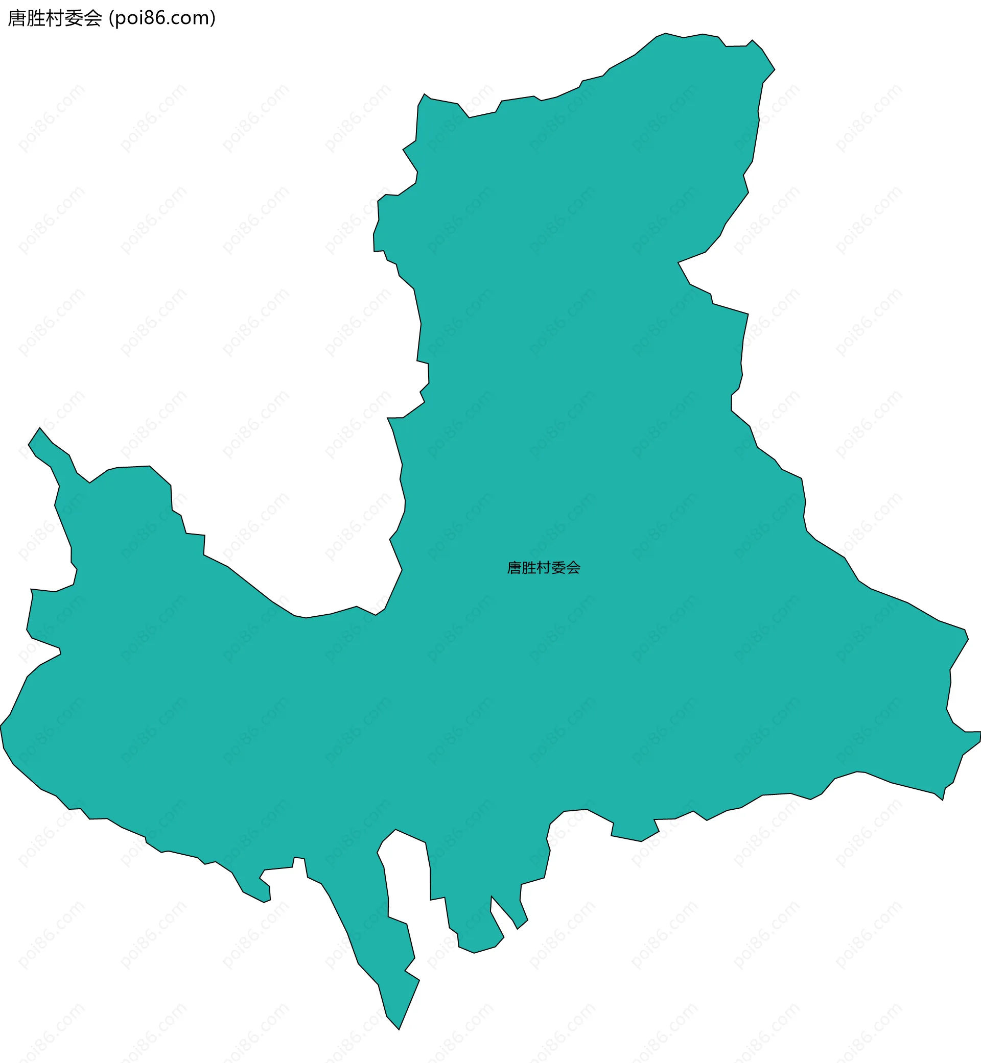 唐胜村委会边界地图