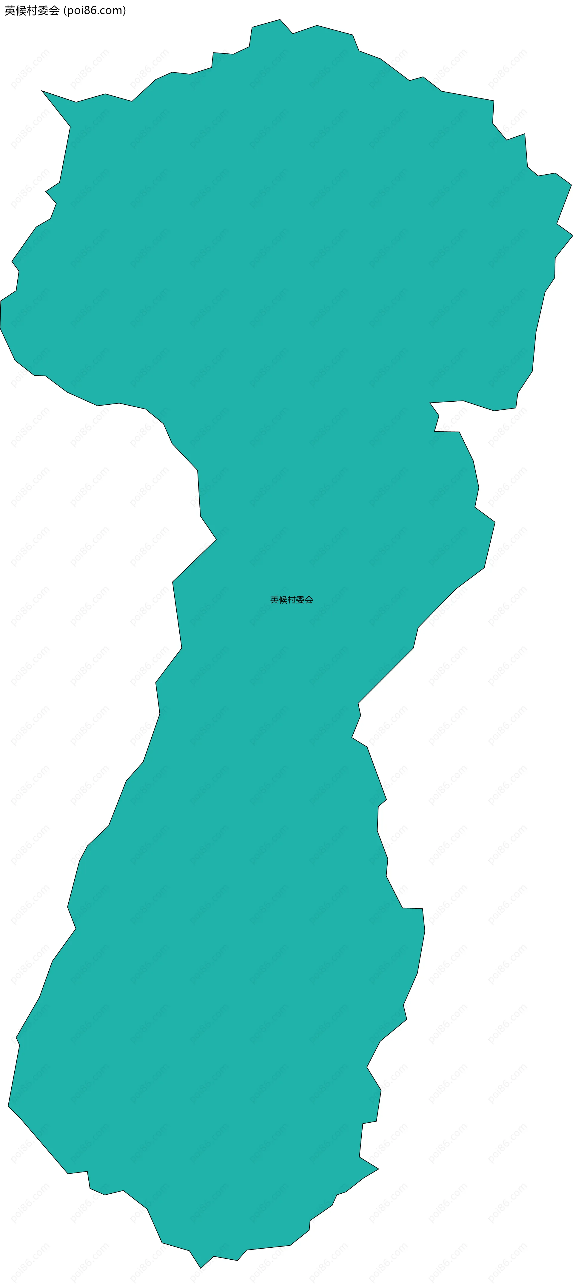 英候村委会边界地图