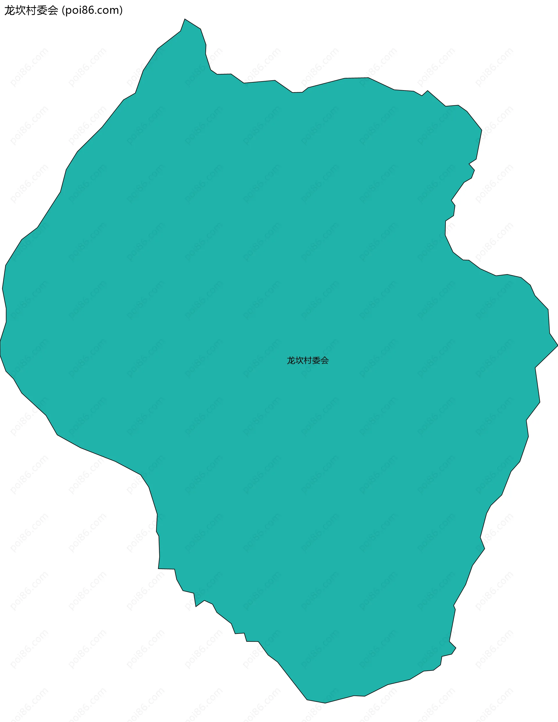 龙坎村委会边界地图