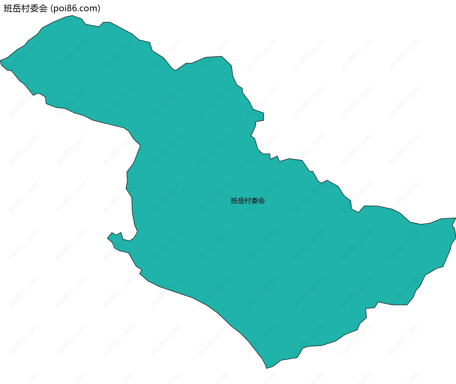 班岳村委会边界地图