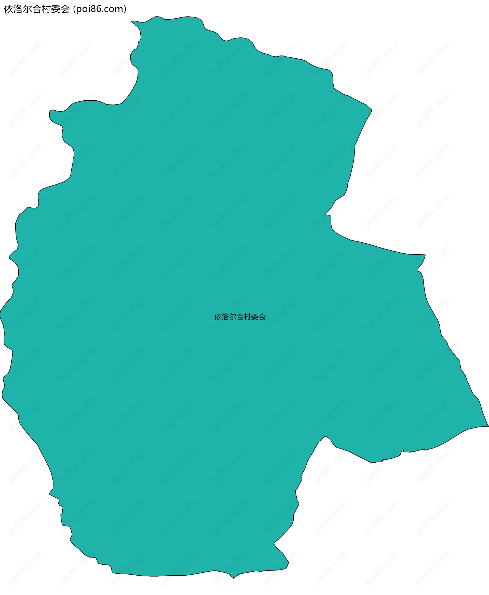 依洛尔合村委会边界地图