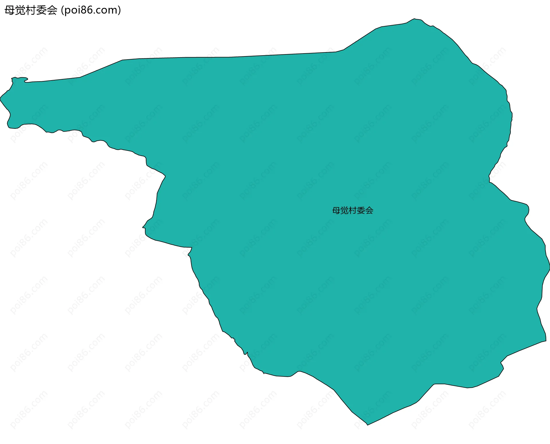 母觉村委会边界地图