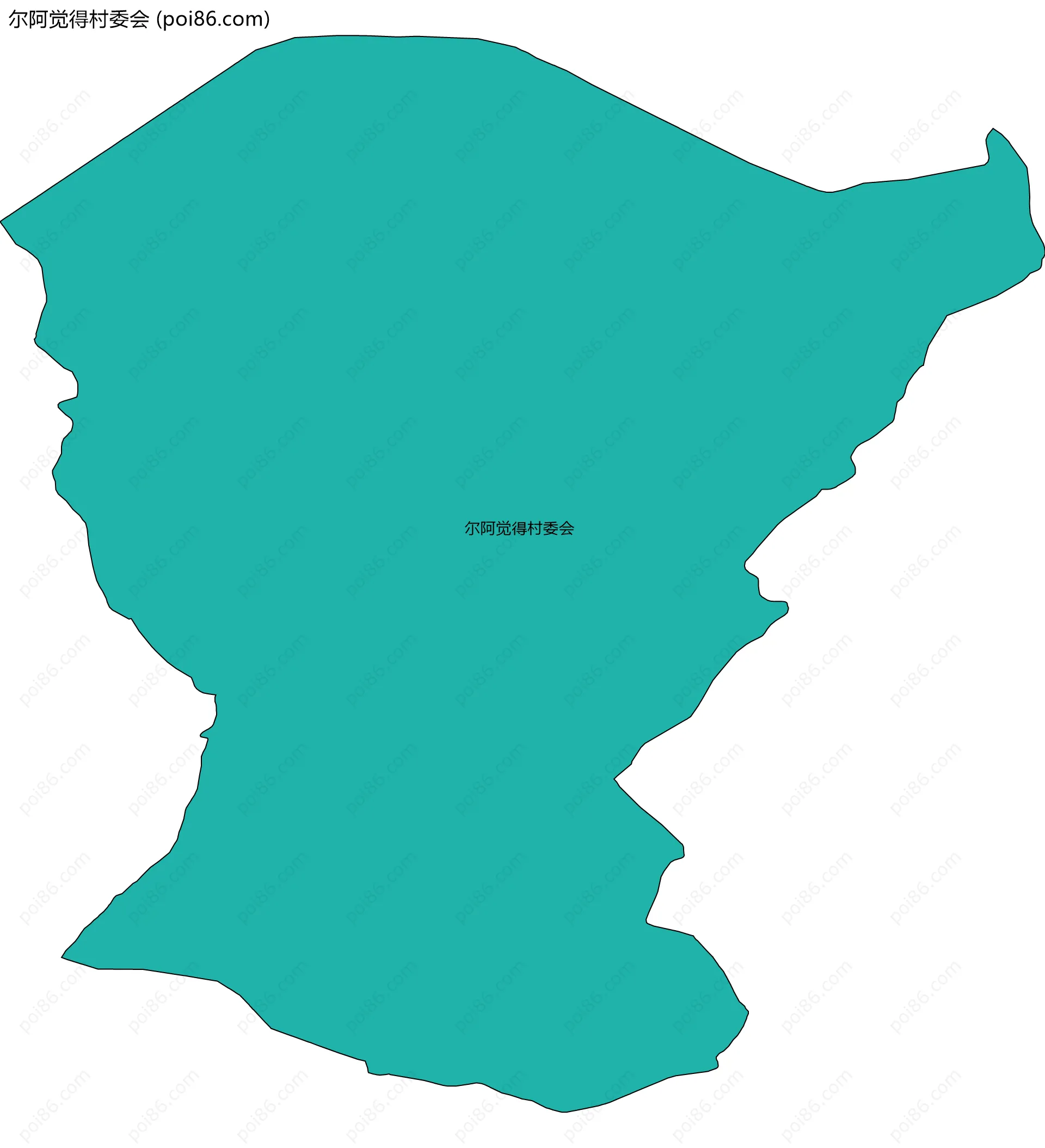 尔阿觉得村委会边界地图