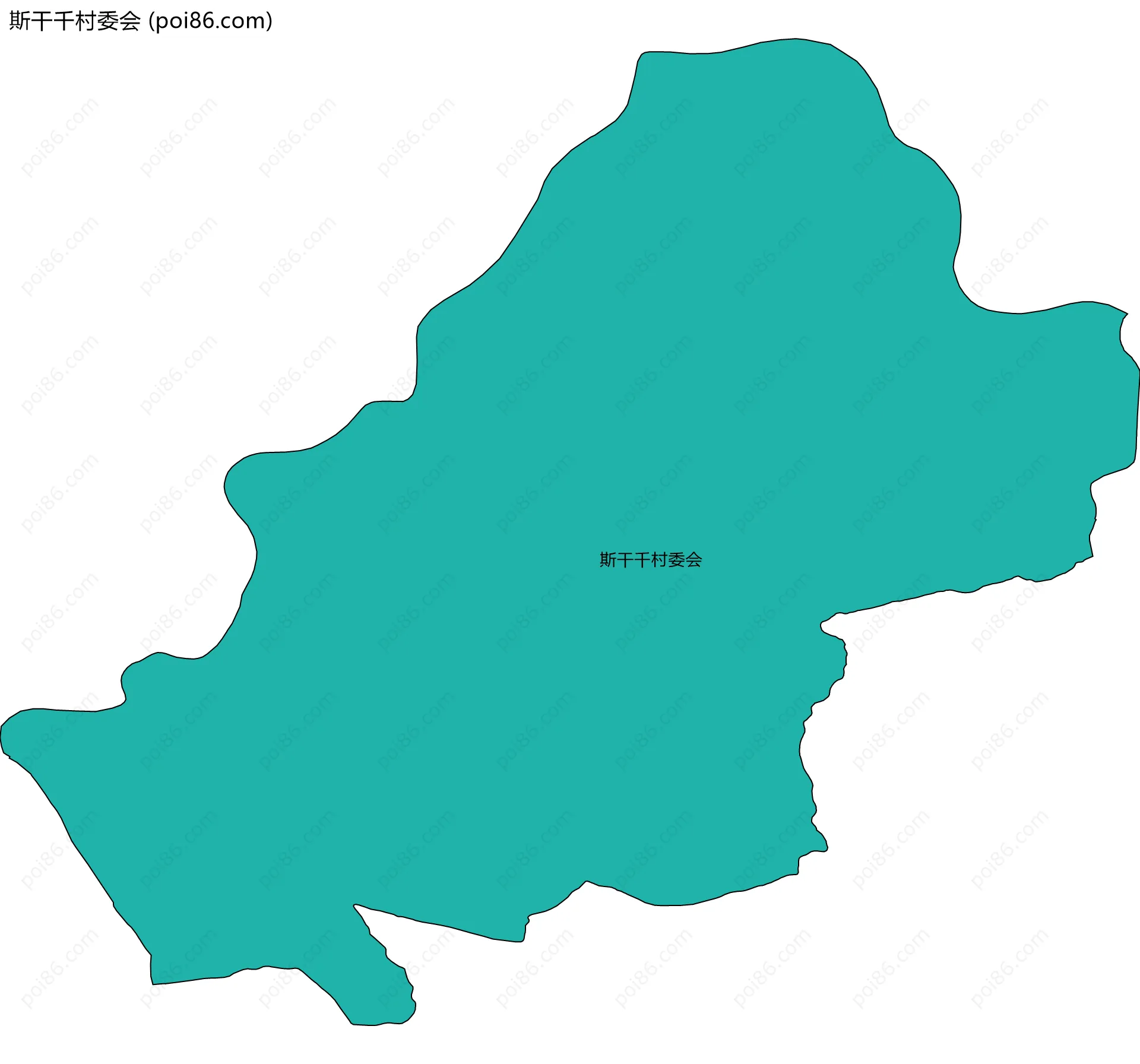 斯干千村委会边界地图