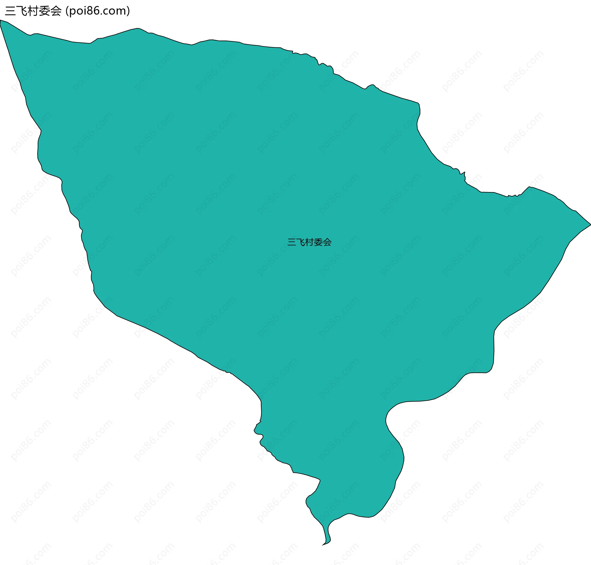 三飞村委会边界地图