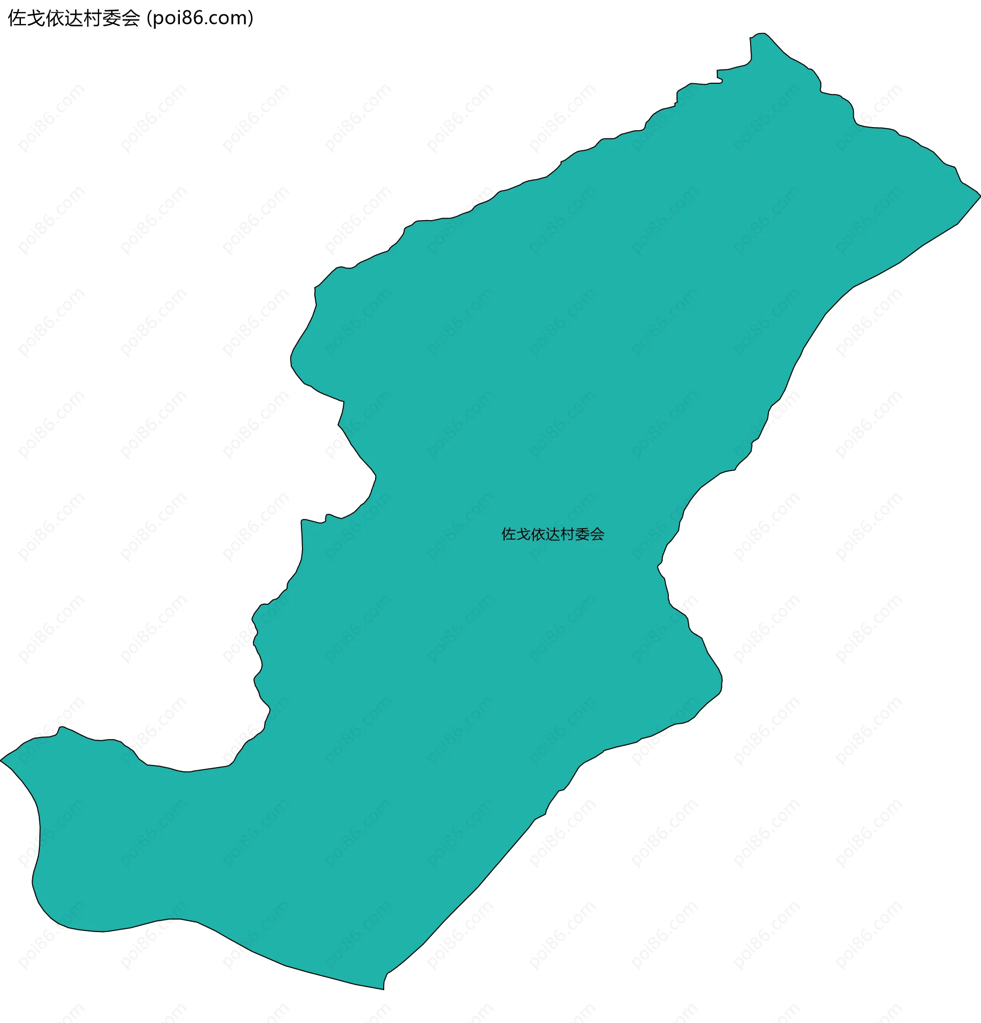 佐戈依达村委会边界地图