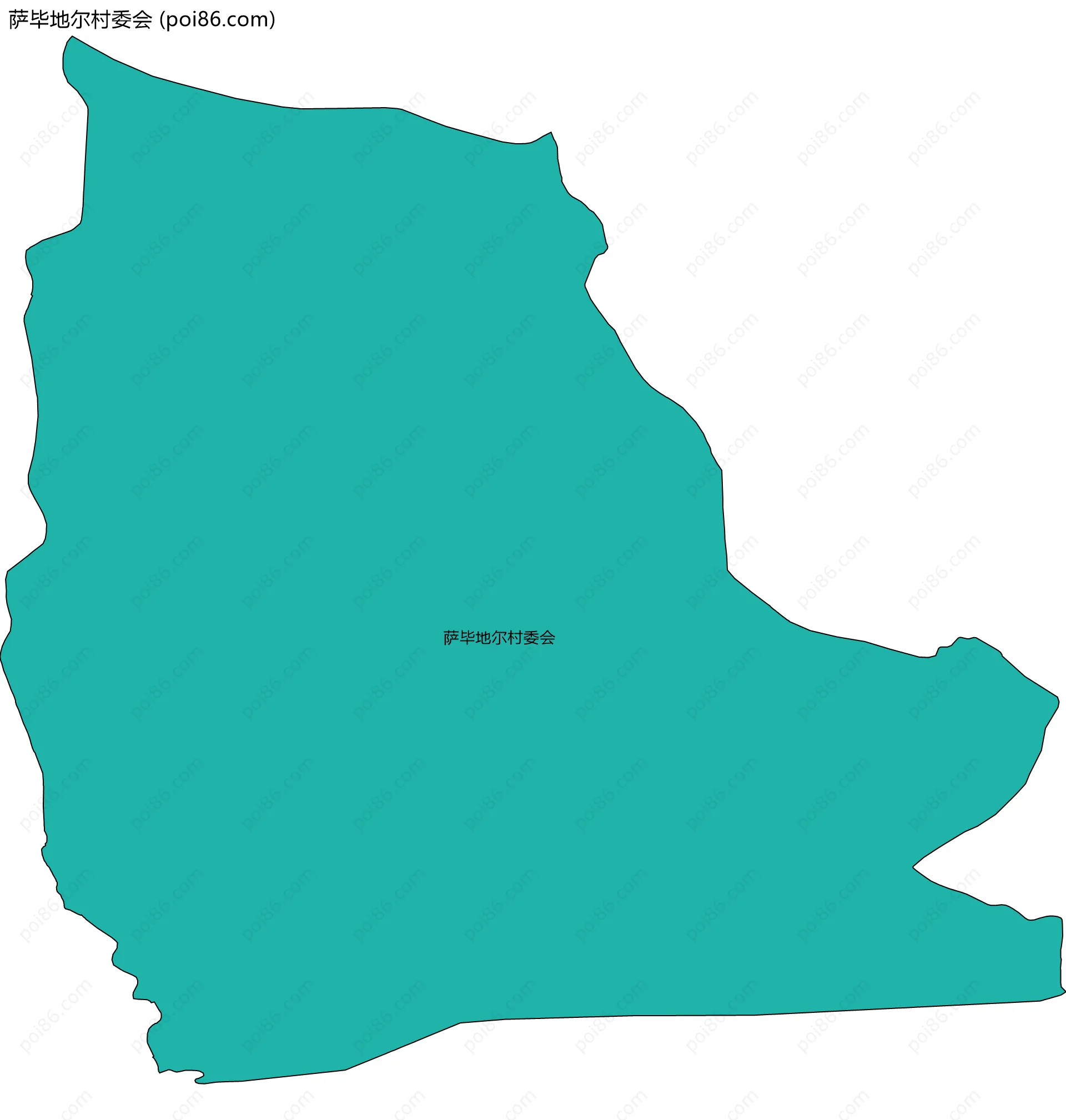 萨毕地尔村委会边界地图