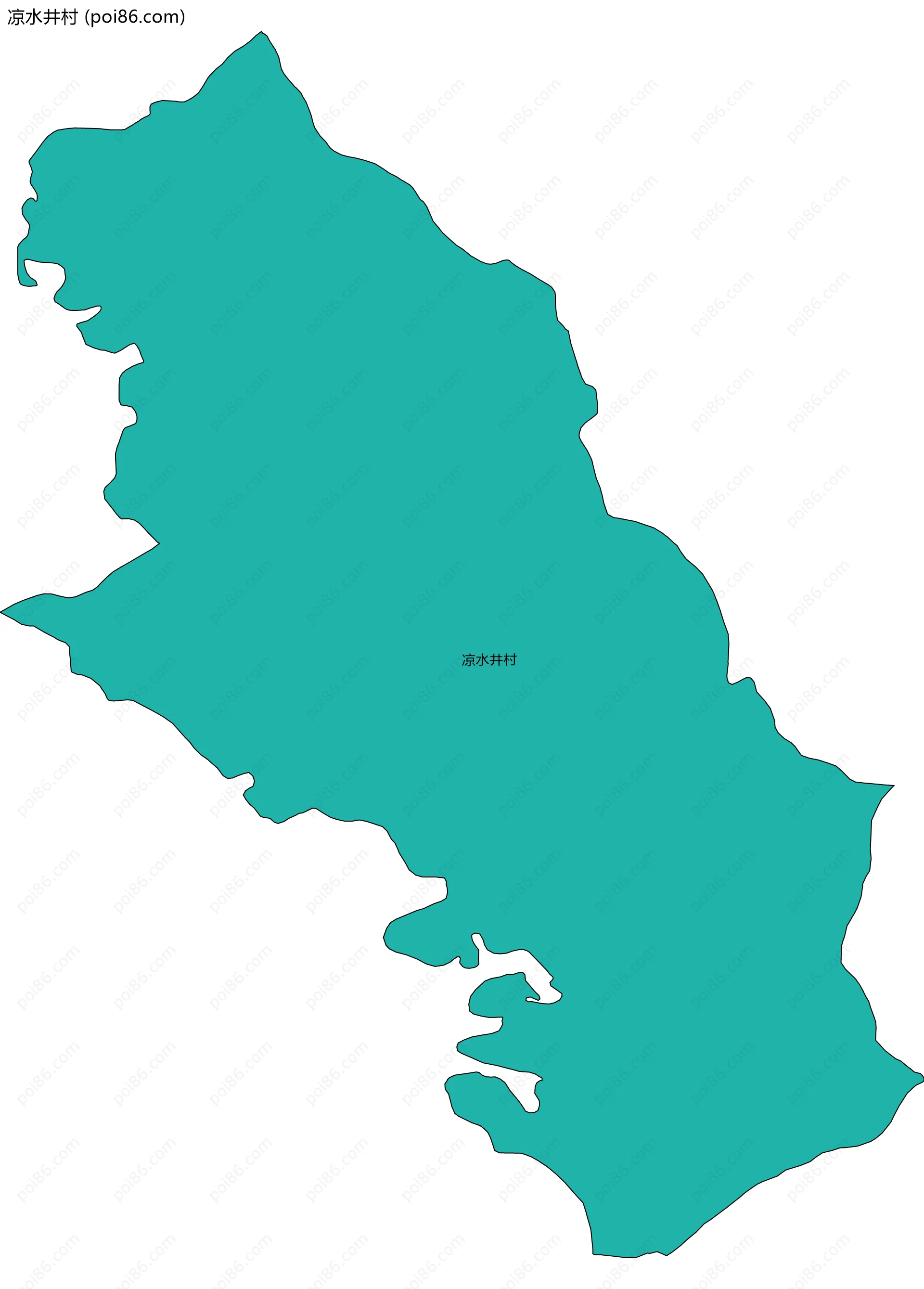 凉水井村边界地图