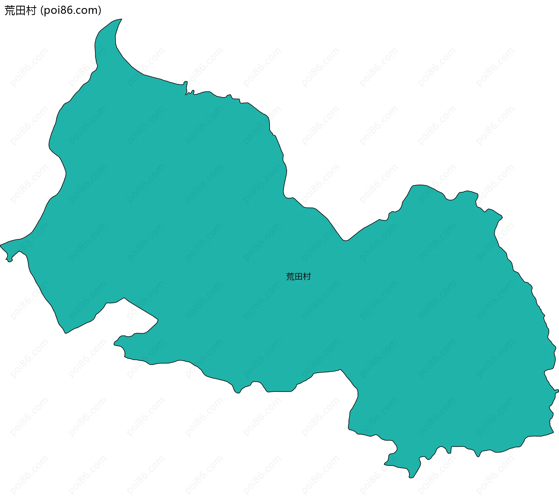 荒田村边界地图
