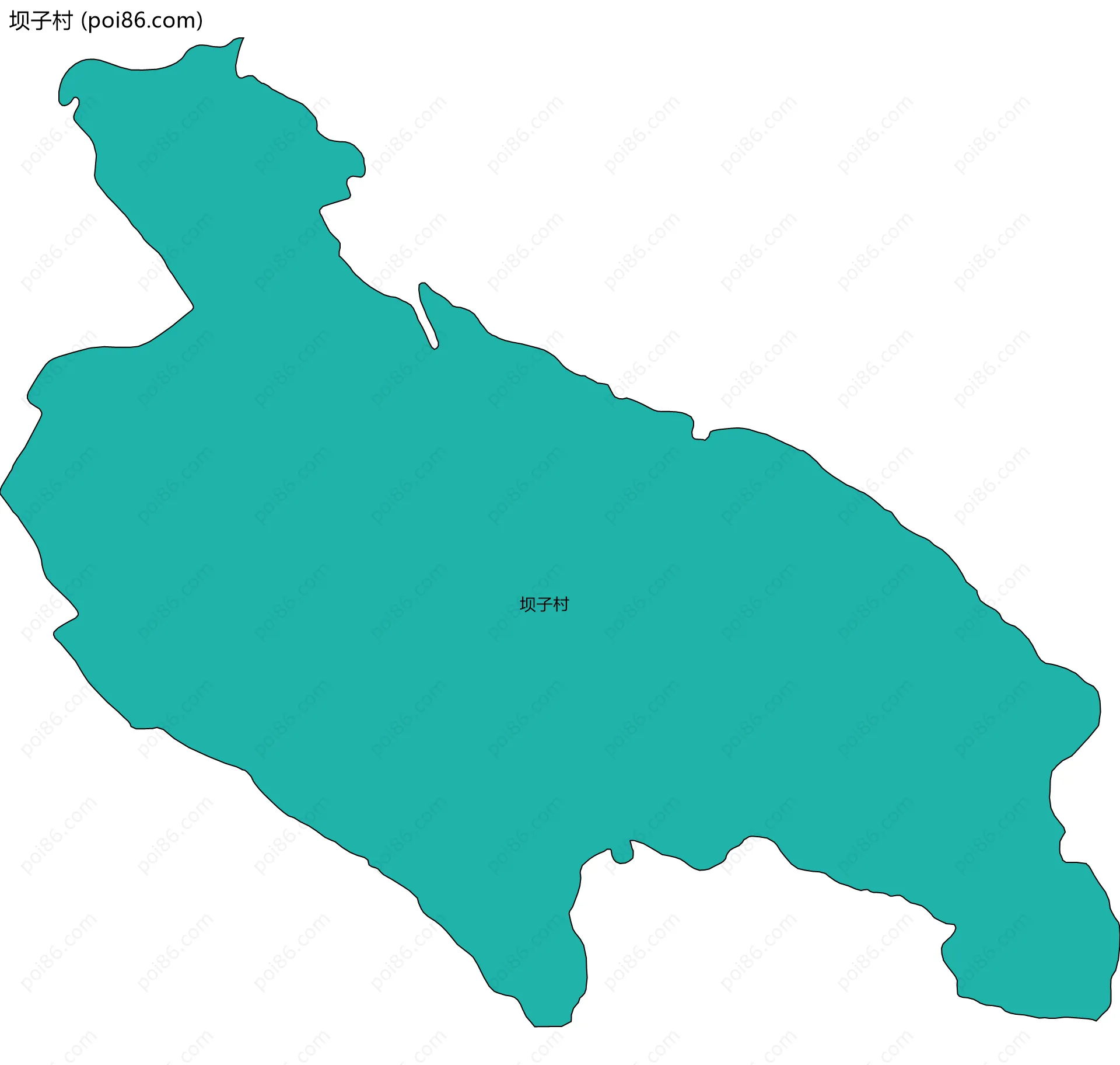 坝子村边界地图