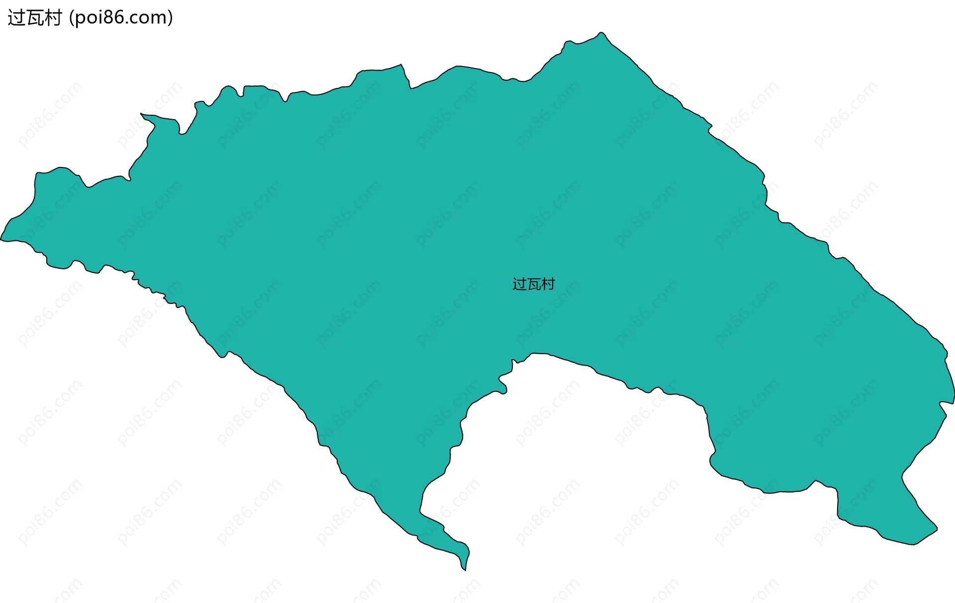 过瓦村边界地图