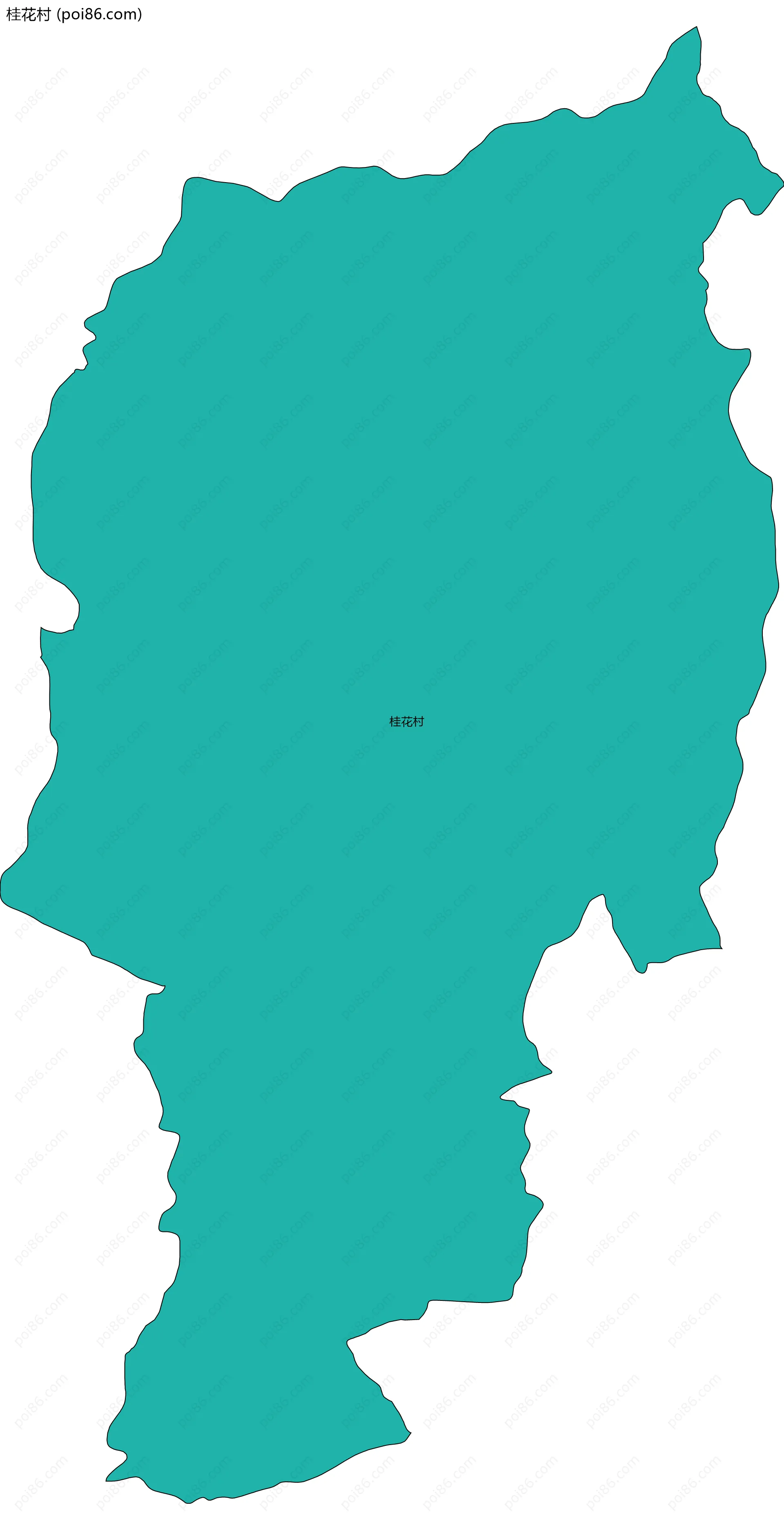 桂花村边界地图