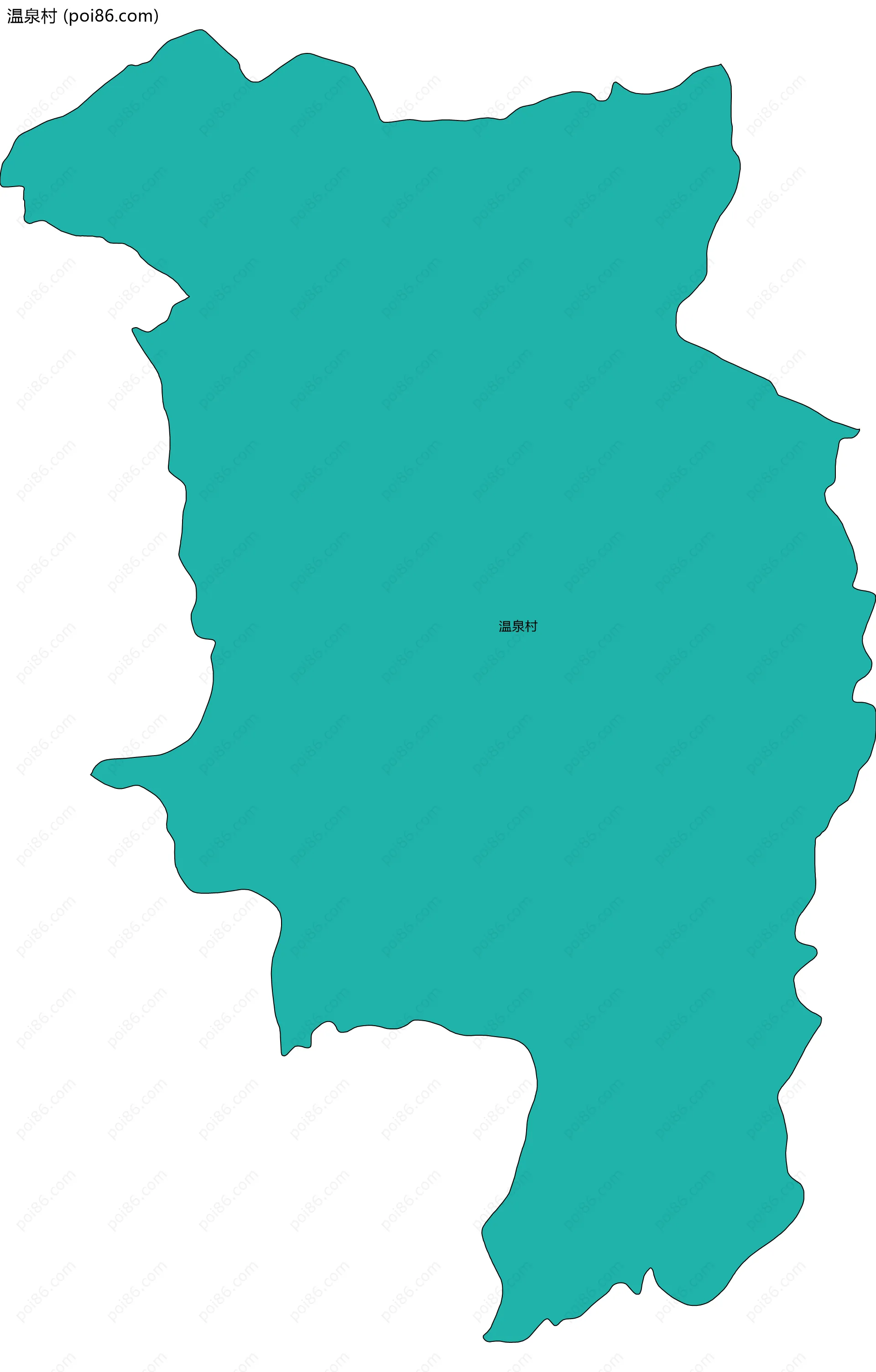 温泉村边界地图