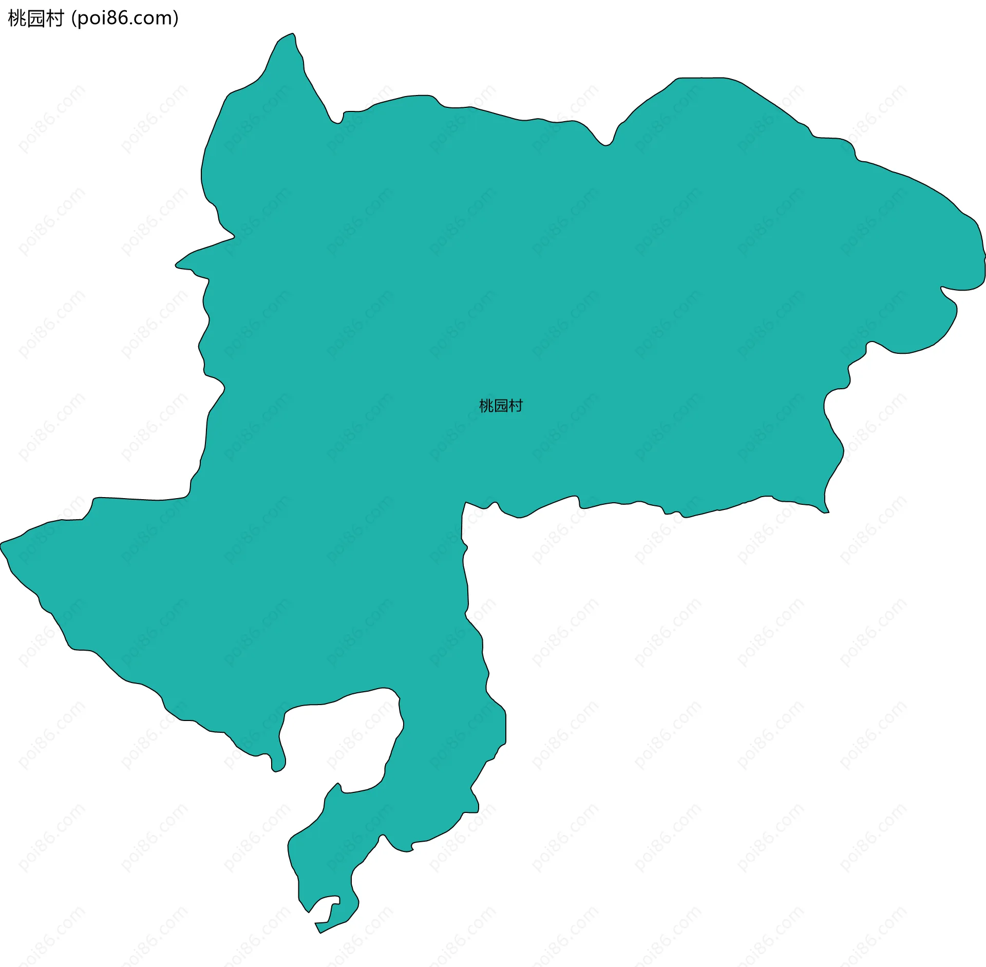 桃园村边界地图