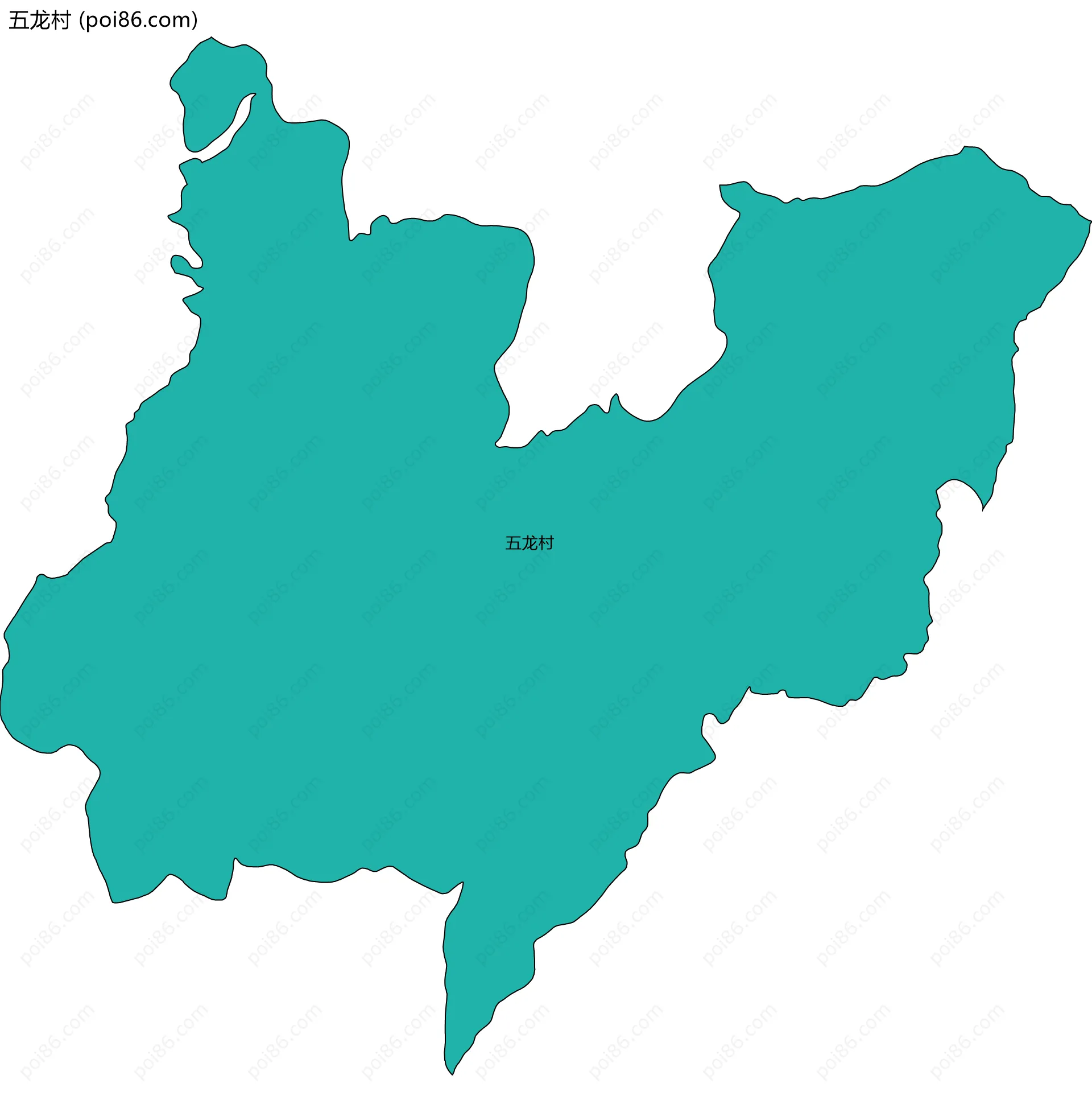 五龙村边界地图