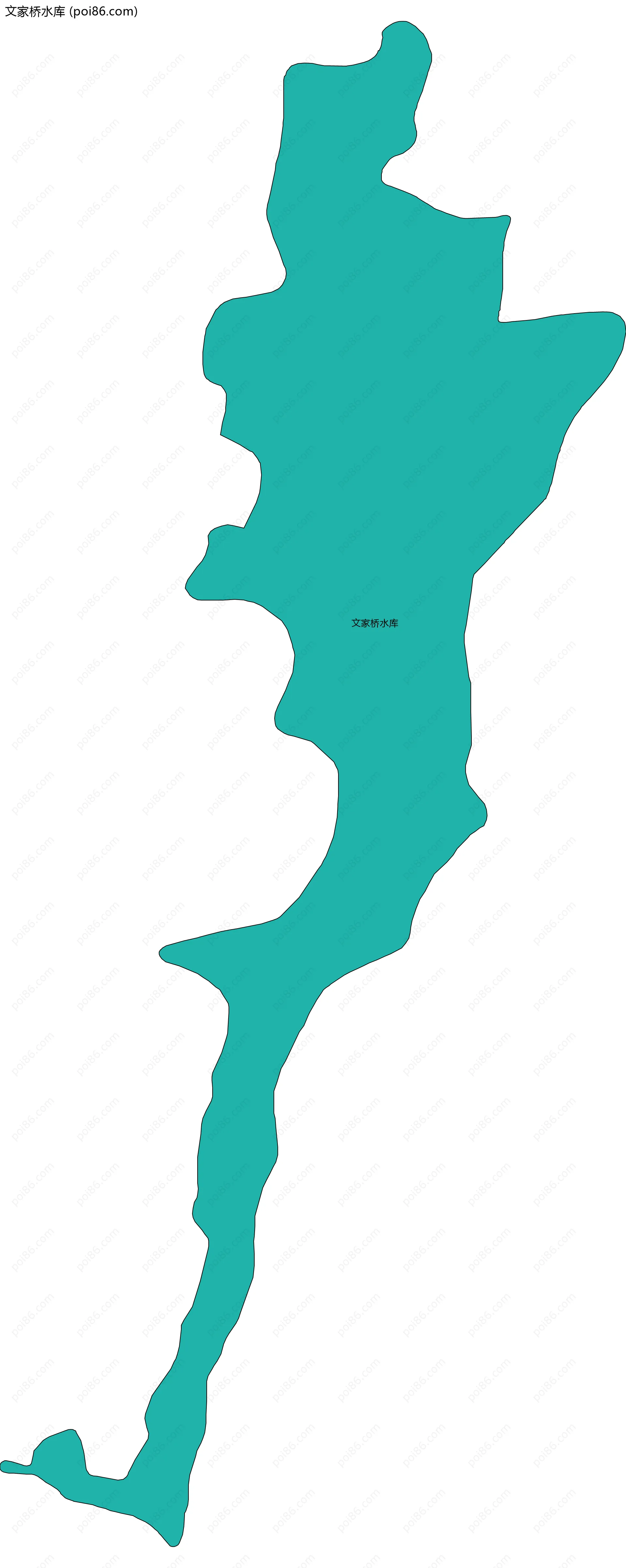 文家桥水库边界地图